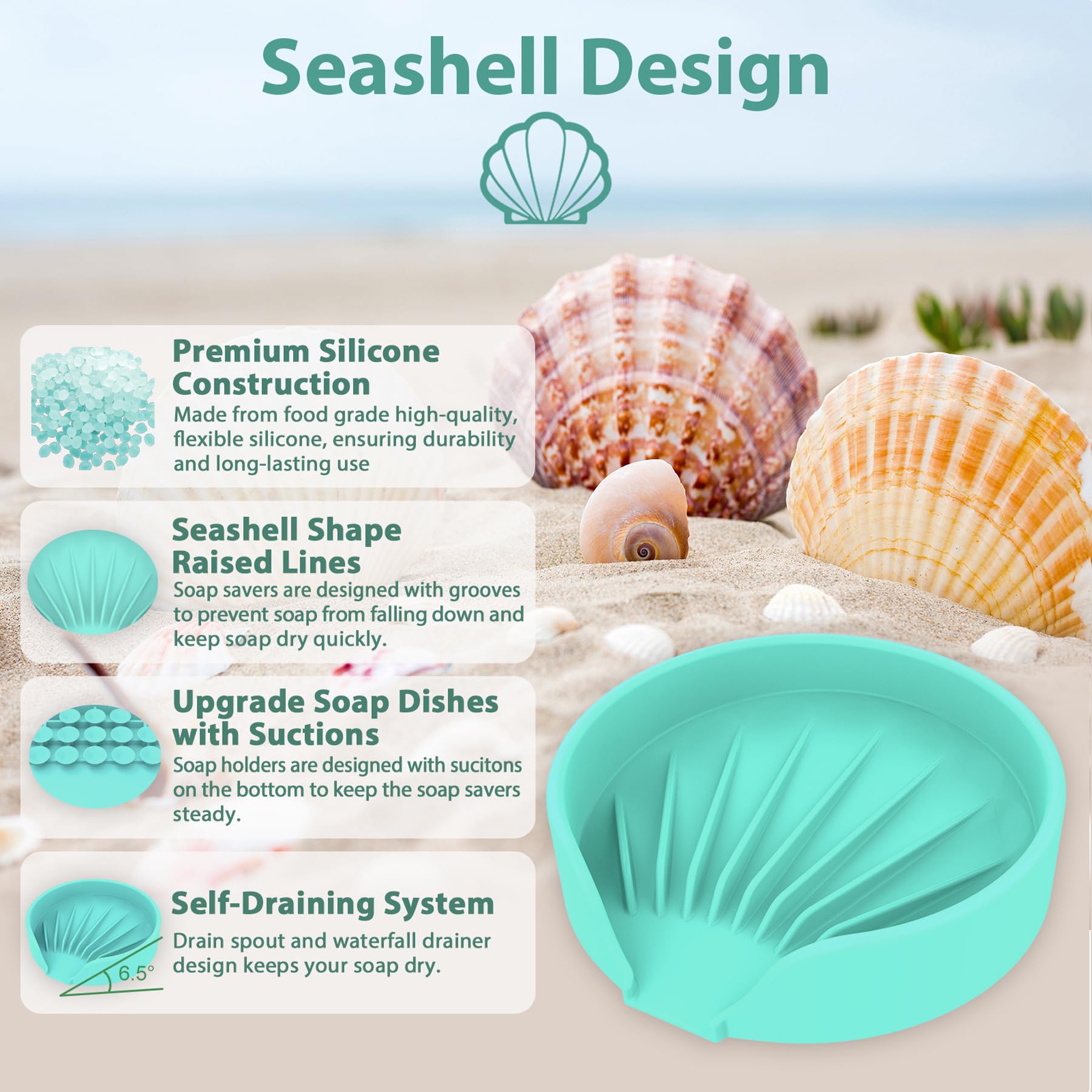 Self Draining Soap Dish