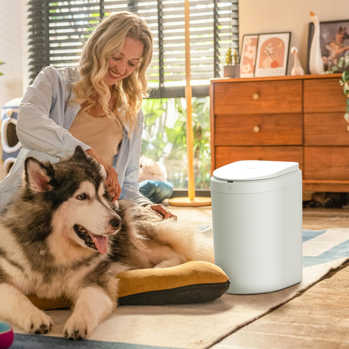 S2000 5.5 Gallons Smart Trash Can with Motion‑Sensor Lid