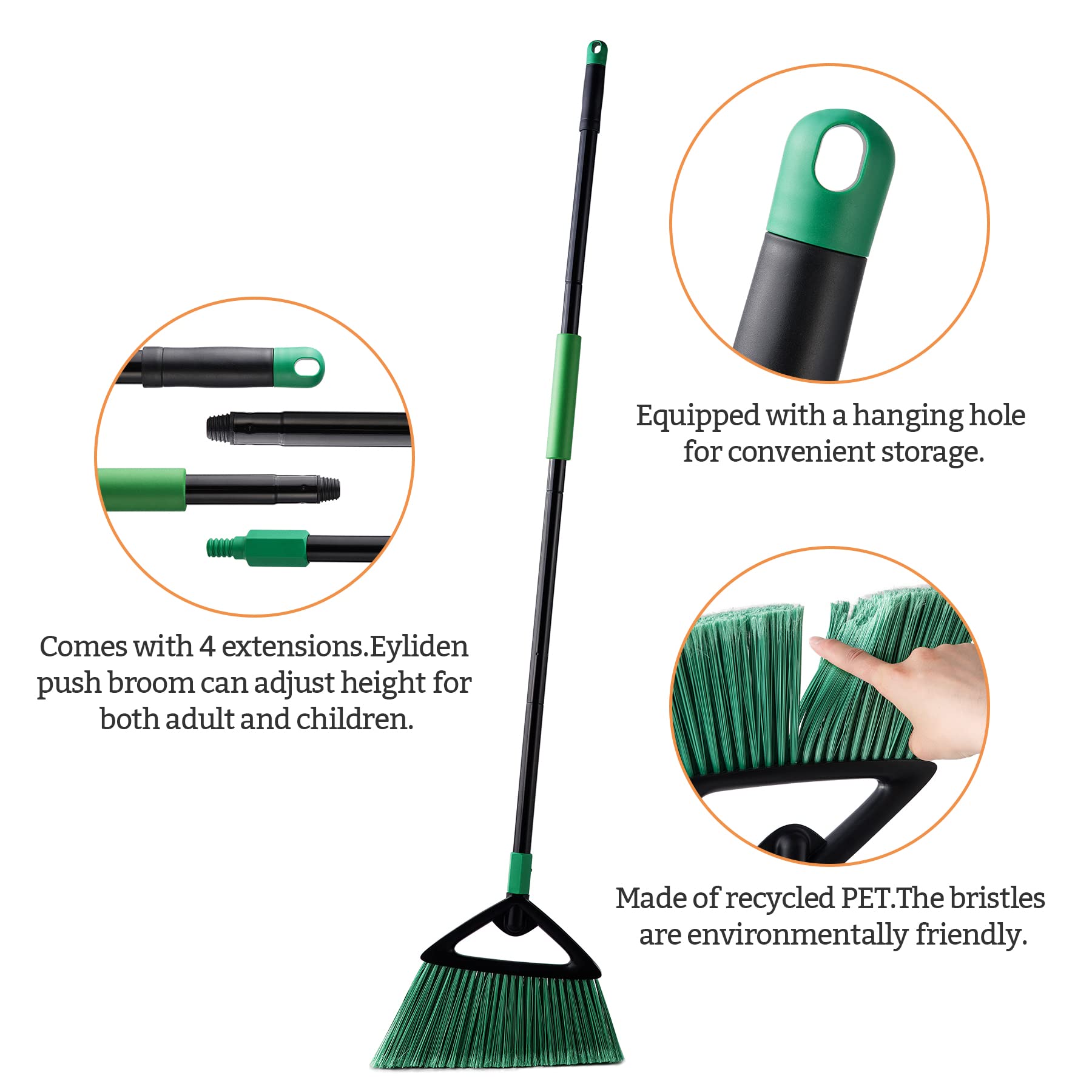 Angle Broom with 57" Long Handle