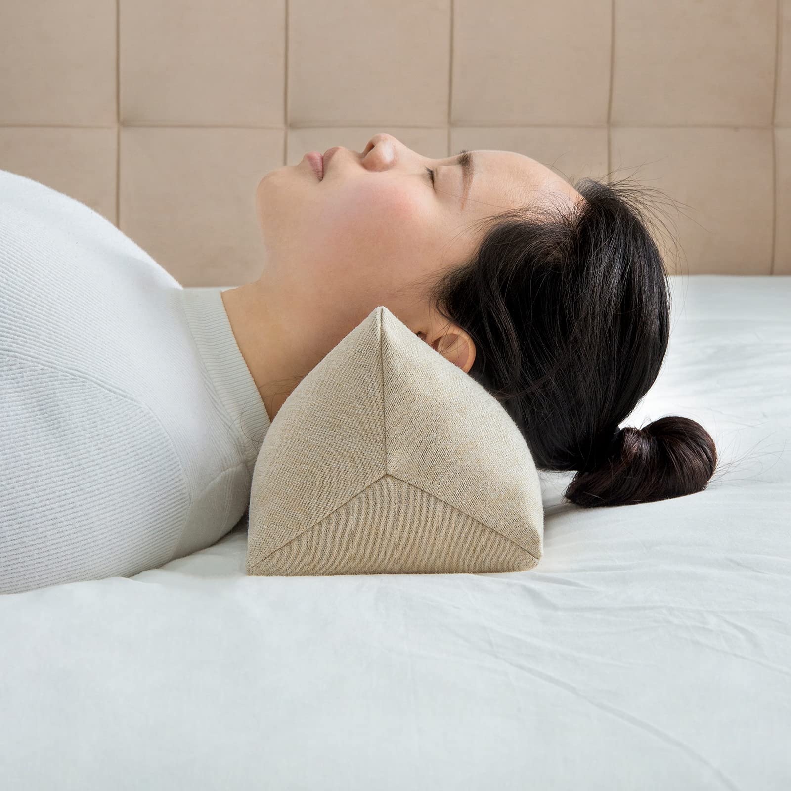 Buckwheat Neck Support Pillow Cervical Neck Cylinder Bolster Pillow