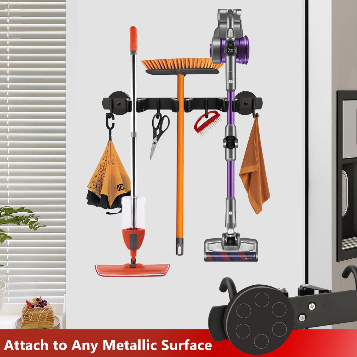 Magnetic Mop Broom Holder