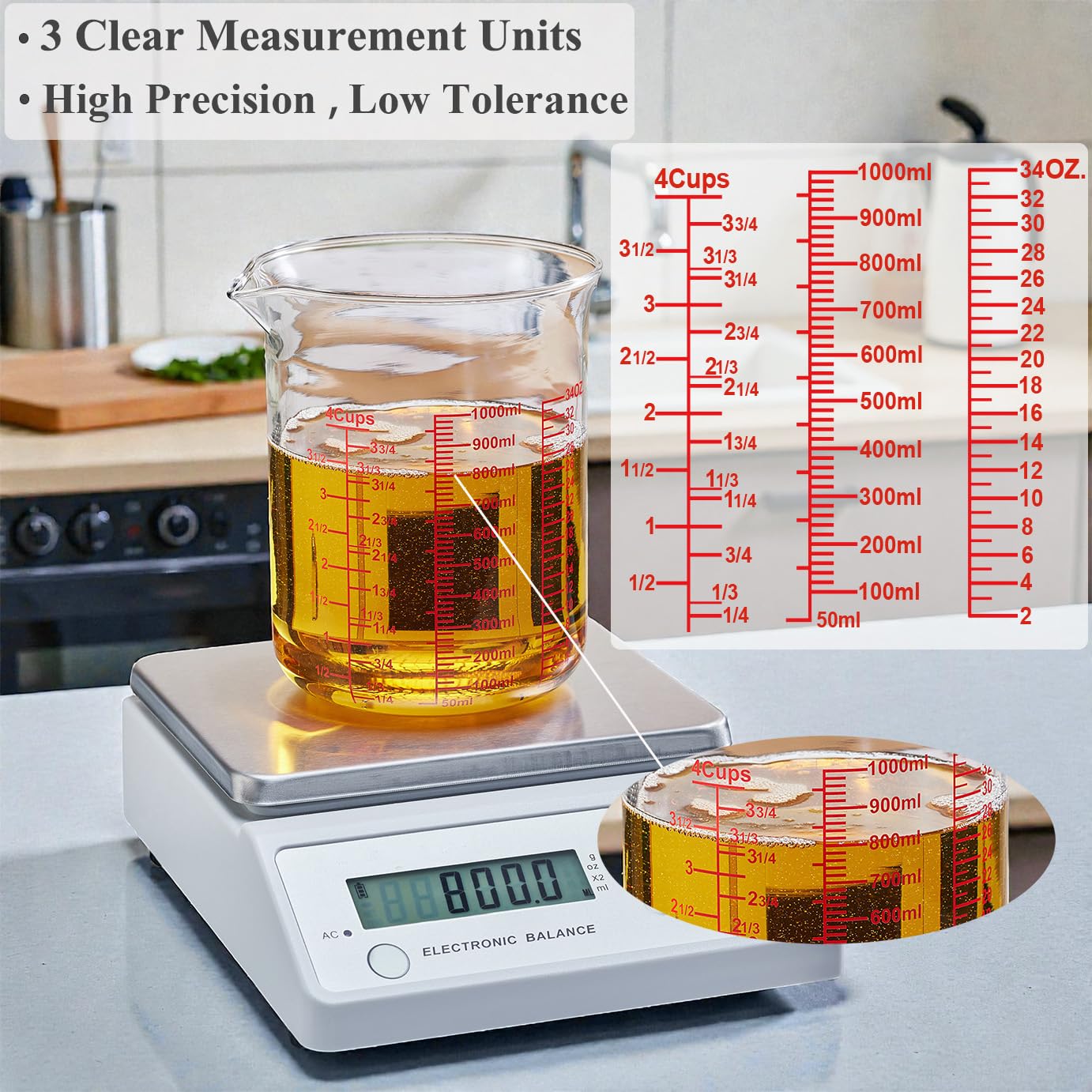 High Borosilicate Glass Measuring Cup