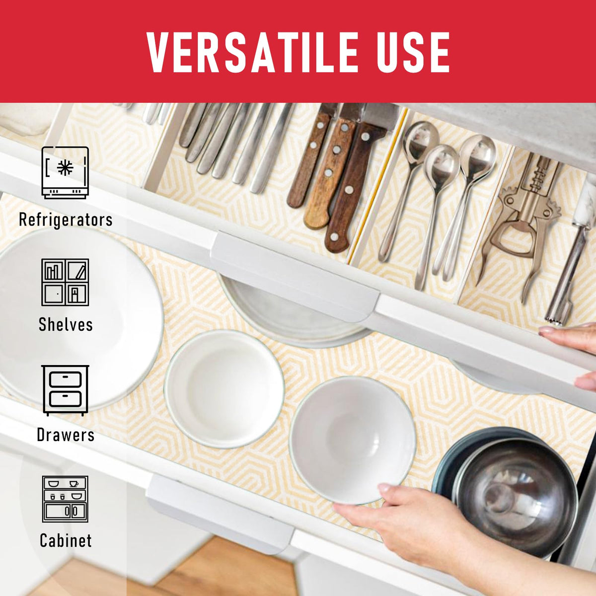 2 in 1 Refrigerator Liners (12 Sq Ft)