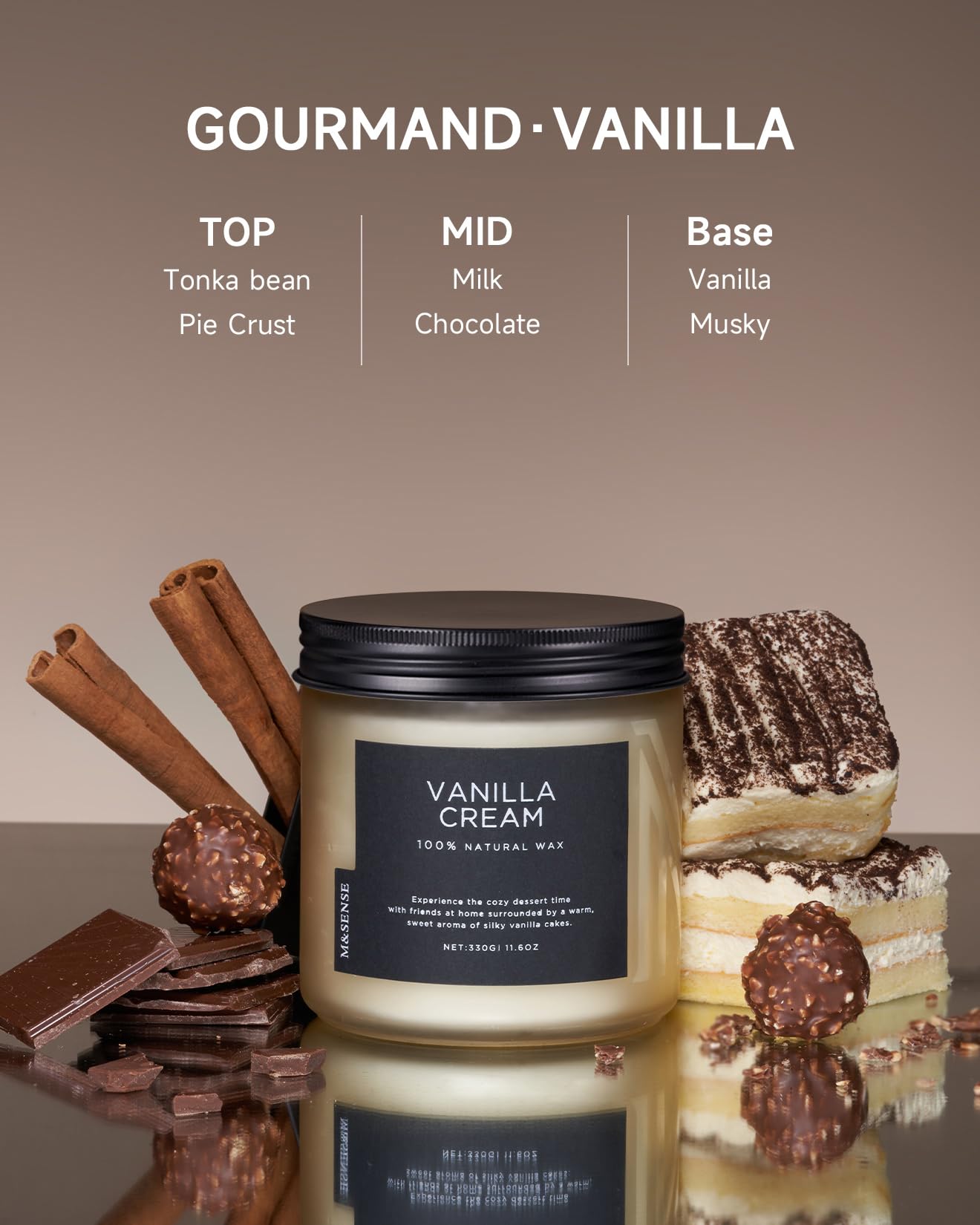Vanilla Scented Candles for Home (11.6 Ounce)