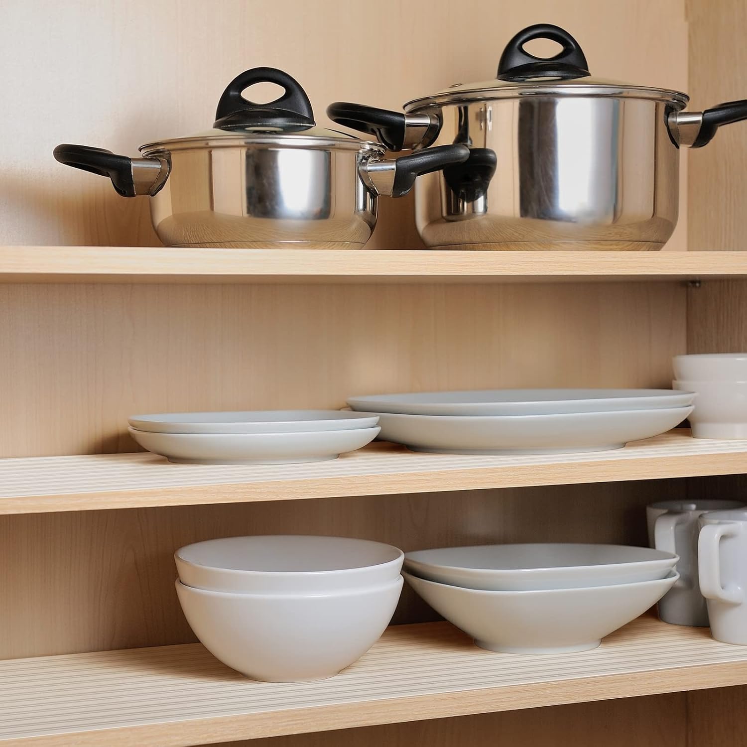 Shelf Liners for Kitchen Cabinets Non Adhesive Drawer Liner EVA Material Cupboard Mat Waterproof Refrigerator Mats Washable Fridge Liner for Cupboard and Desks Clear Shelf Liner 23.6 x 78.7 Inches