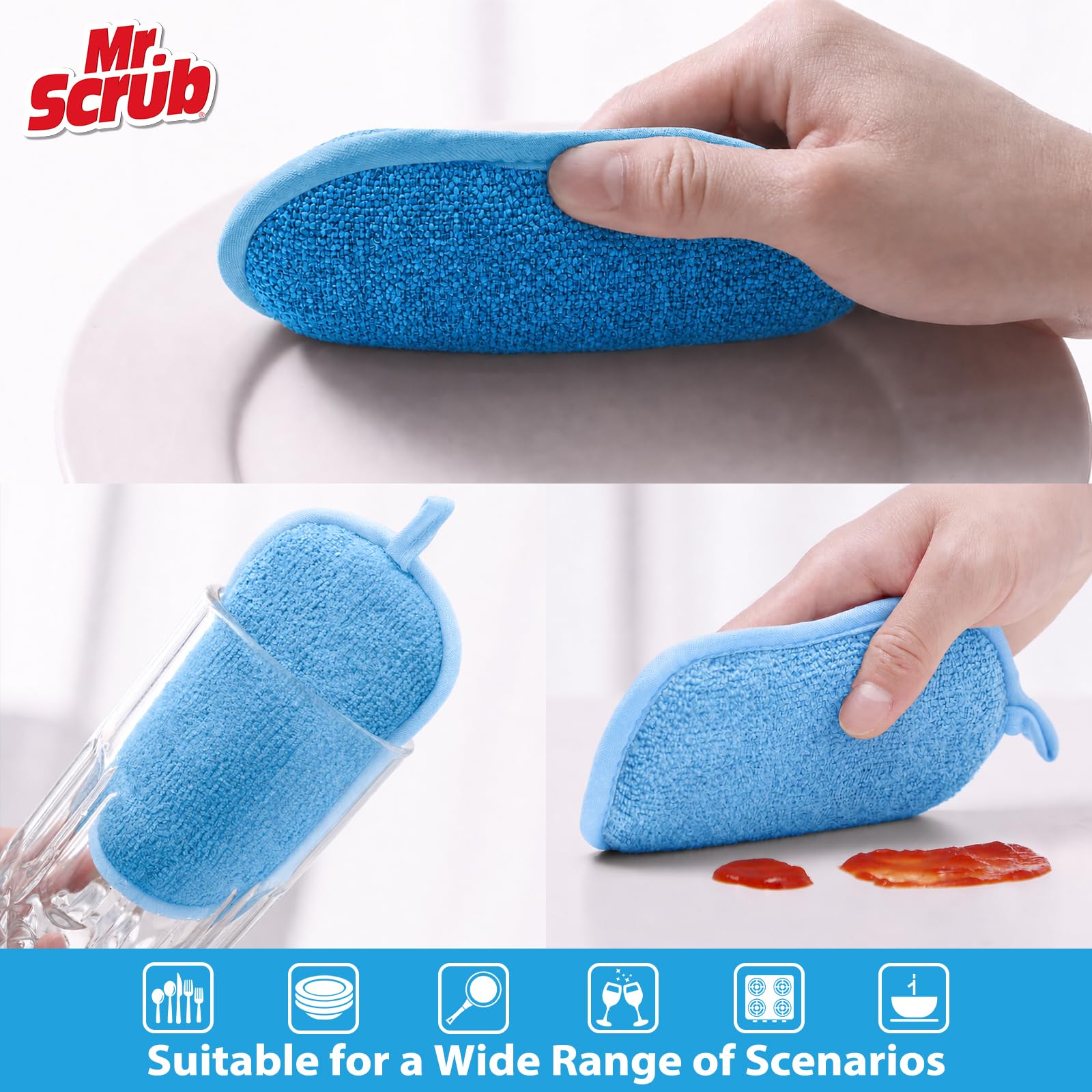 Sponges Kitchen Dish Sponge for Washing Dishes Cleaning Kitchen (8 Count)