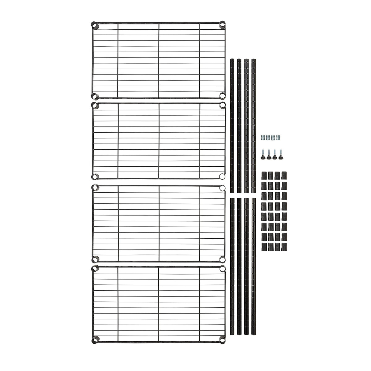 4 Shelf Steel Wire Storage Shelves for Garage