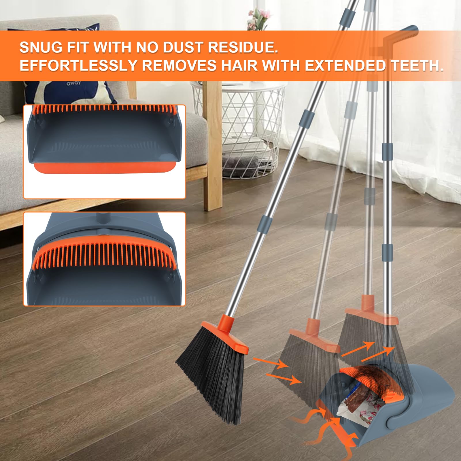 Broom and Dustpan Combo Set