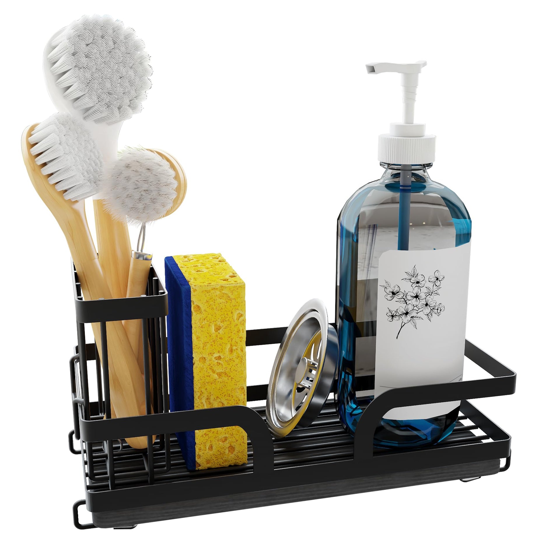 Sponge Holder for Kitchen Sink Caddy with Stone Drying Tray 1 PCS