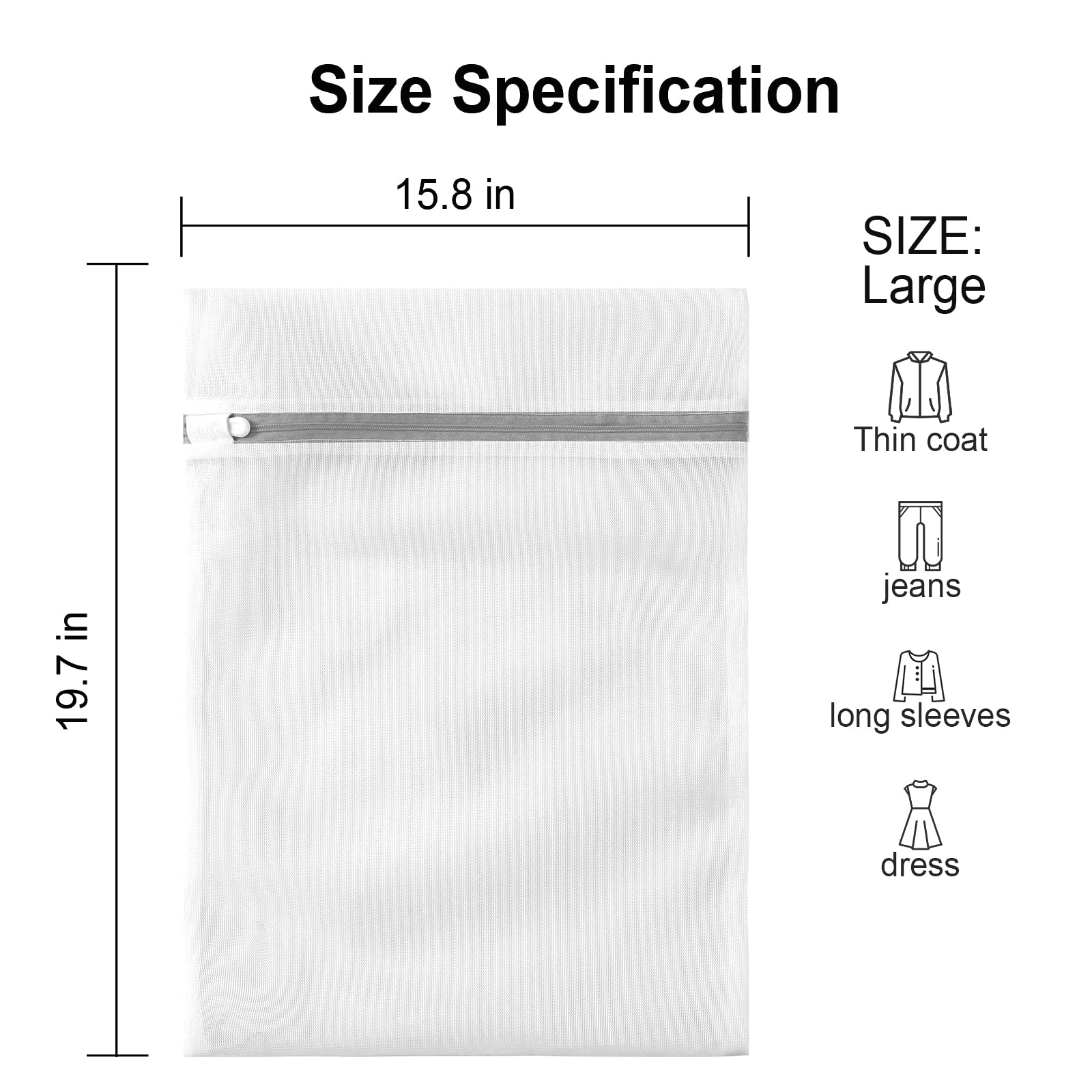 3 Pack Large Mesh Laundry Bags by MDSXO (3 Count)