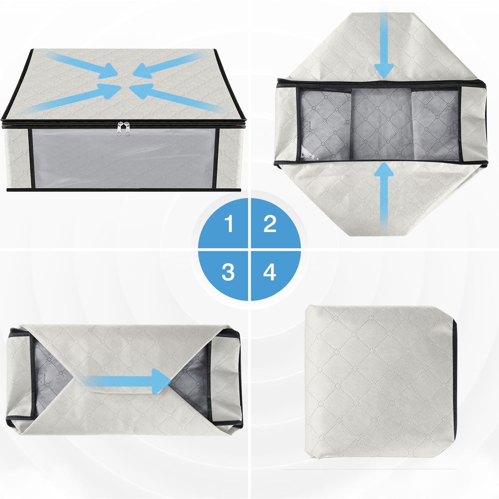 6 Pack Clothes Organizer Storage Bags (6 Count)