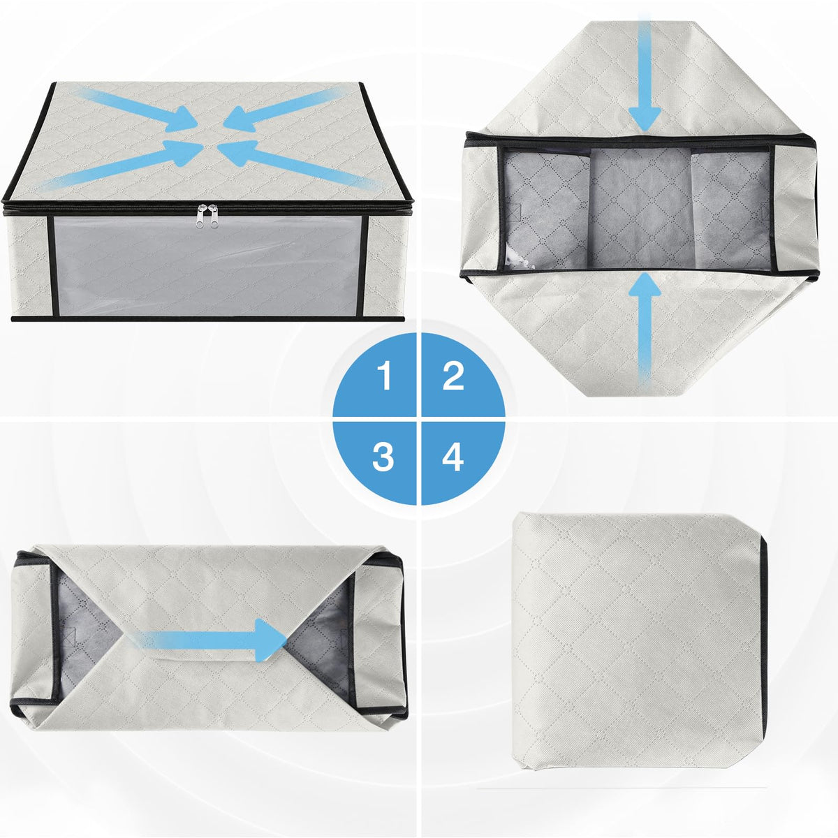 4 Pack Clothes Organizer Storage Bags (4 Count)