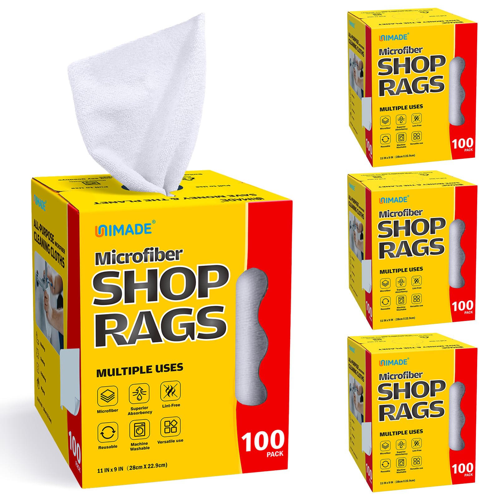 Shop Rags 4 Boxes (400 Count)