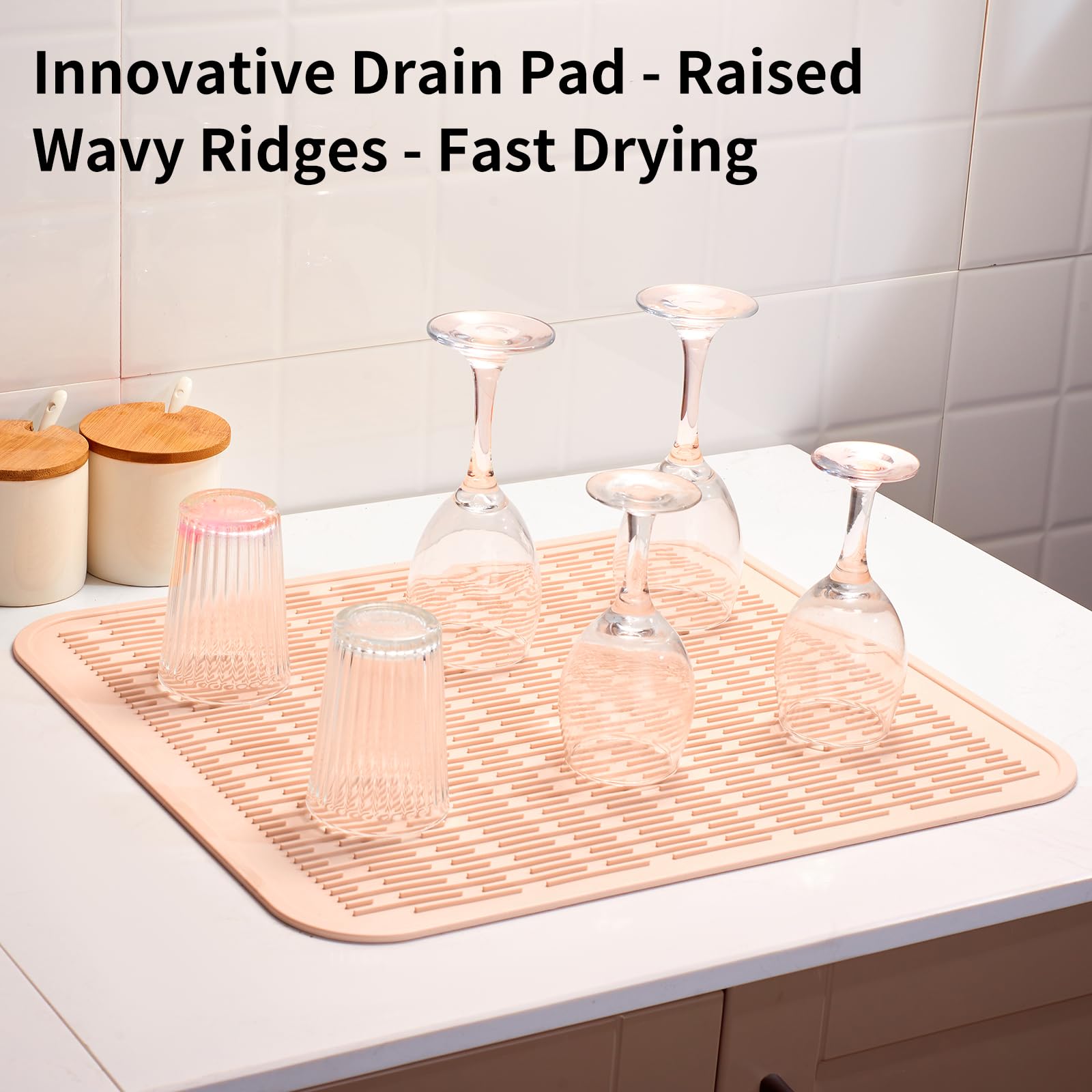 Oversized Silicone Dish Drying Mat for Kitchen