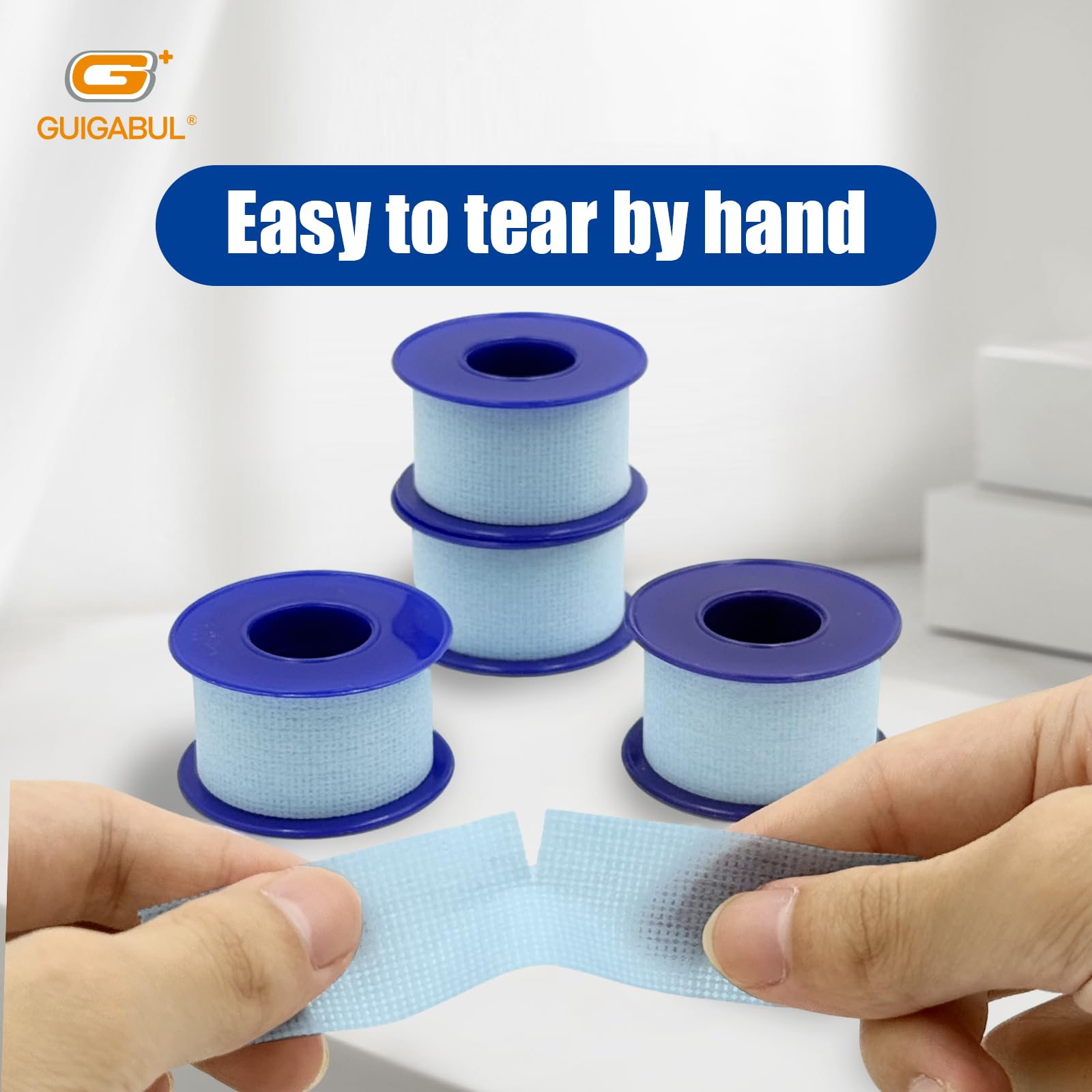 Silicone Blue Medical Tape for Sensitive Skin 1" x 4yd (4 Count)