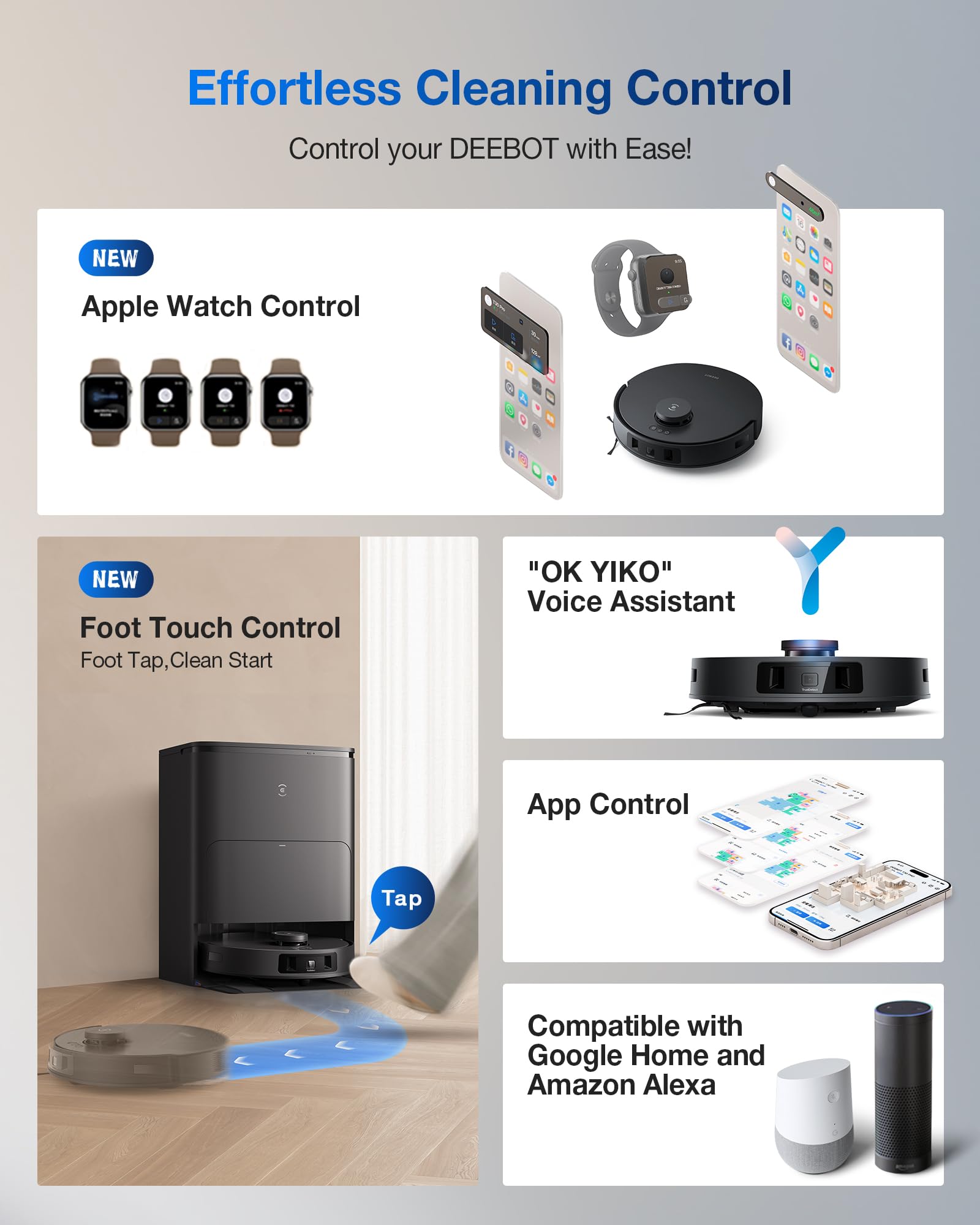 DEEBOT T30S Care Robot Vacuum and Mop