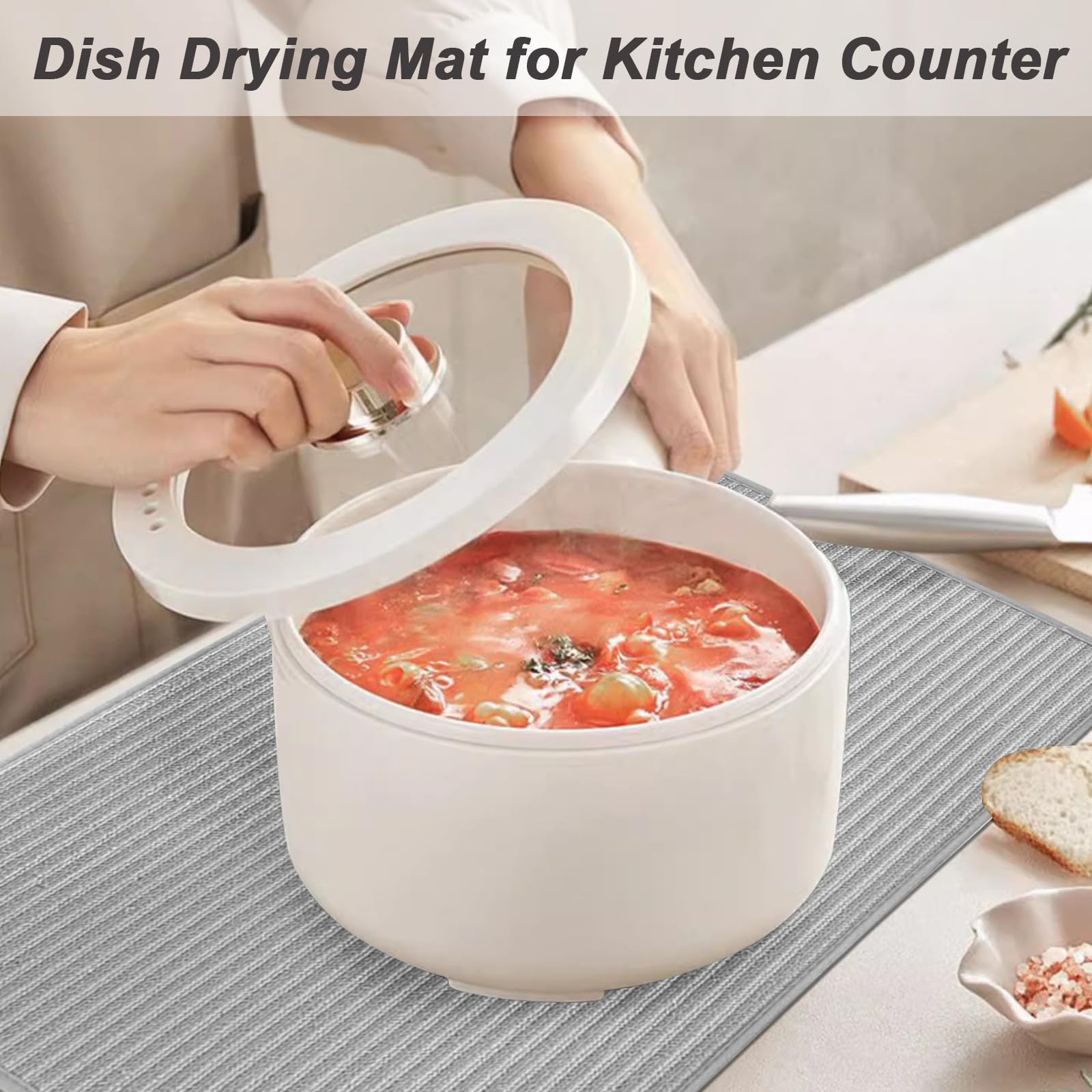2 Pack Large Dish Drying Mat for Kitchen Counter (2 Count)