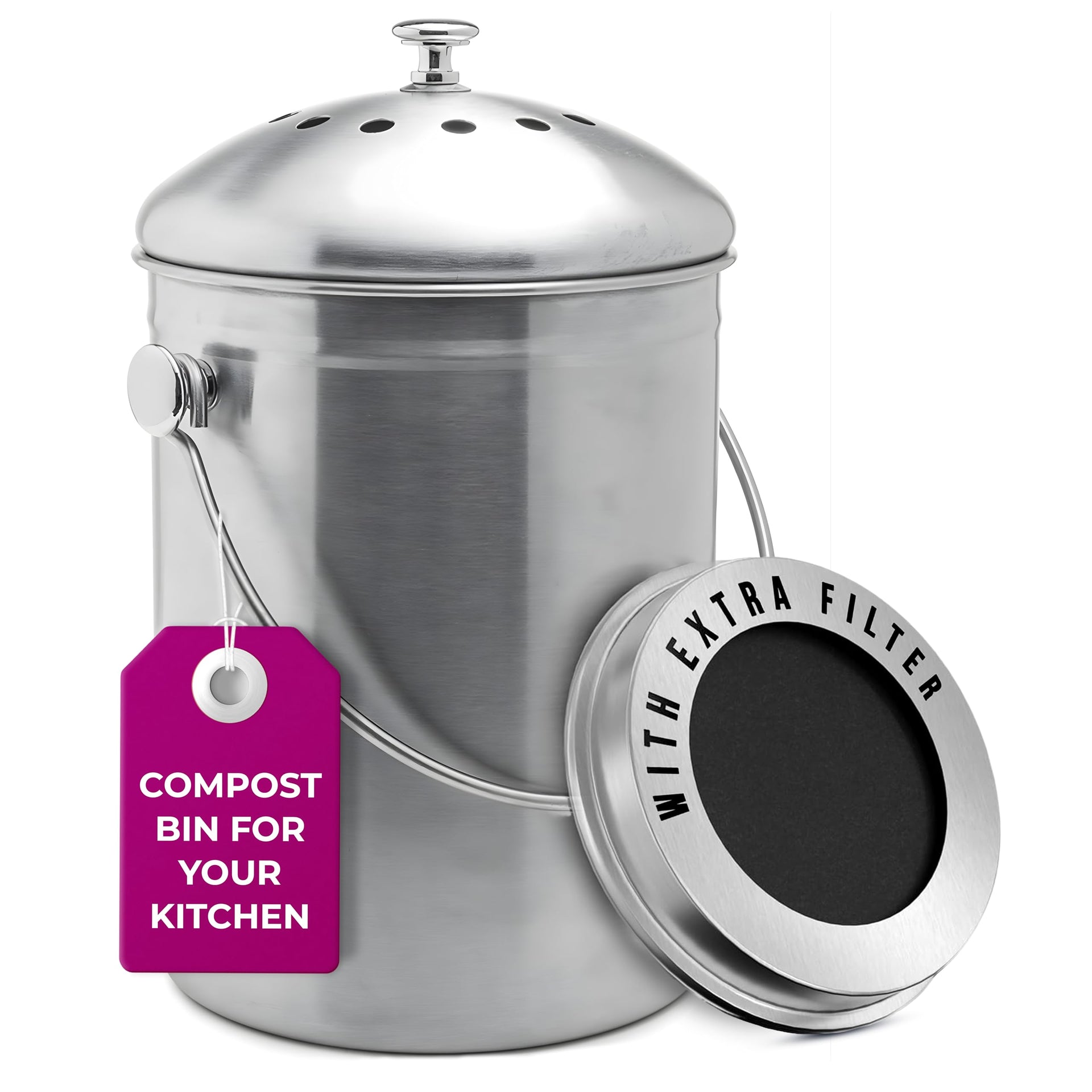 Kitchen Compost Bin for Kicthen Countertops