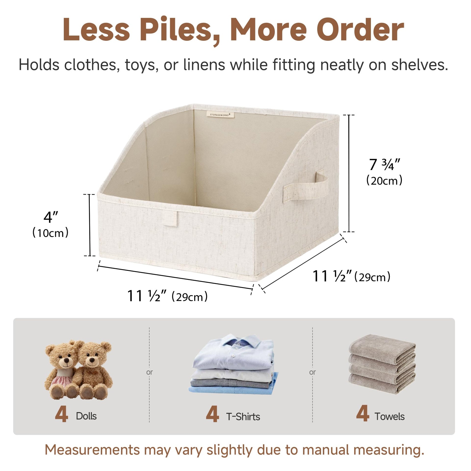 Closet Storage Bins (3 Count)