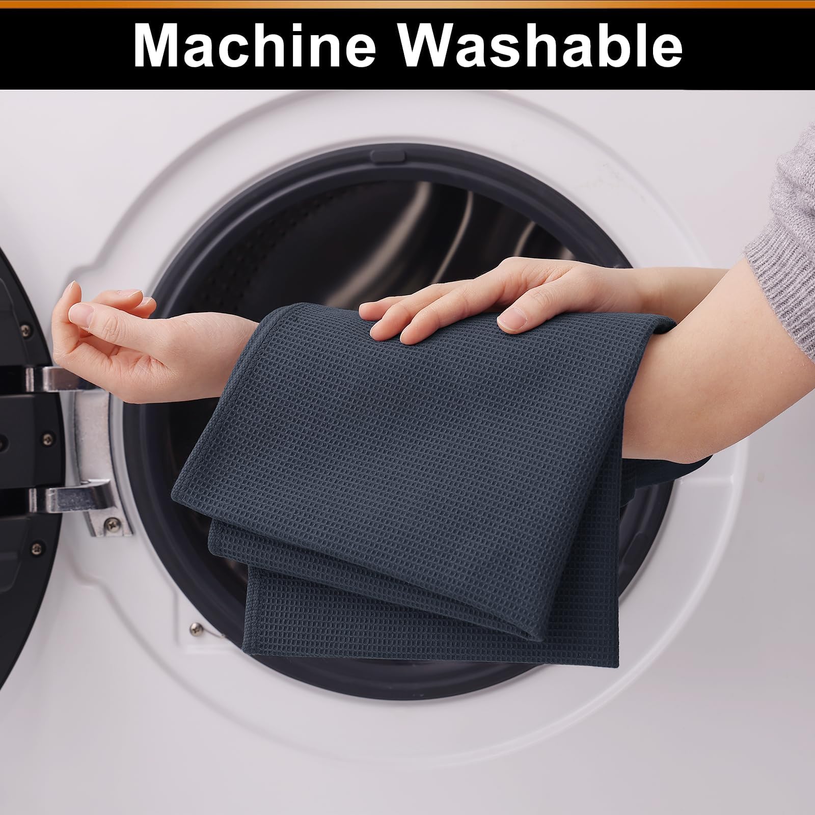 100% Cotton Waffle Weave Kitchen Towels (6 Count)