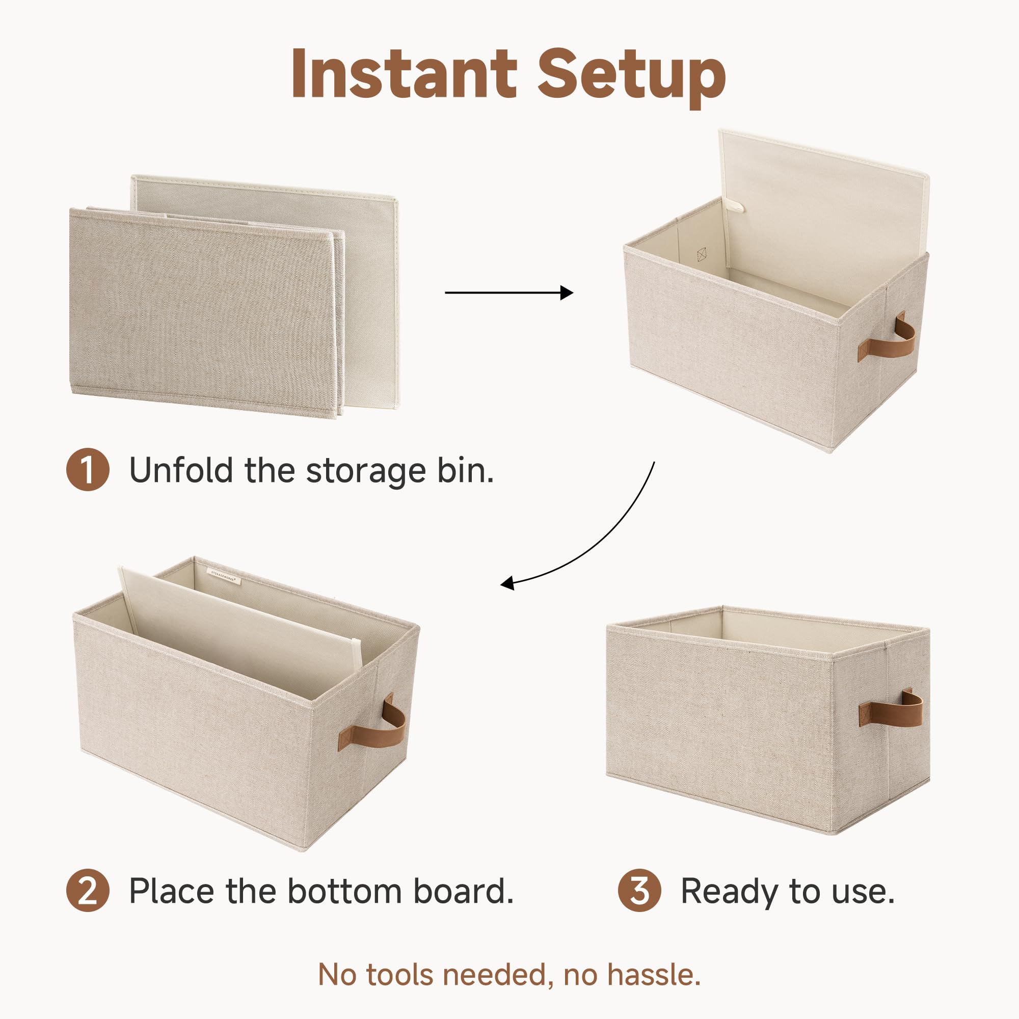 Closet Storage Bins (3 Count)