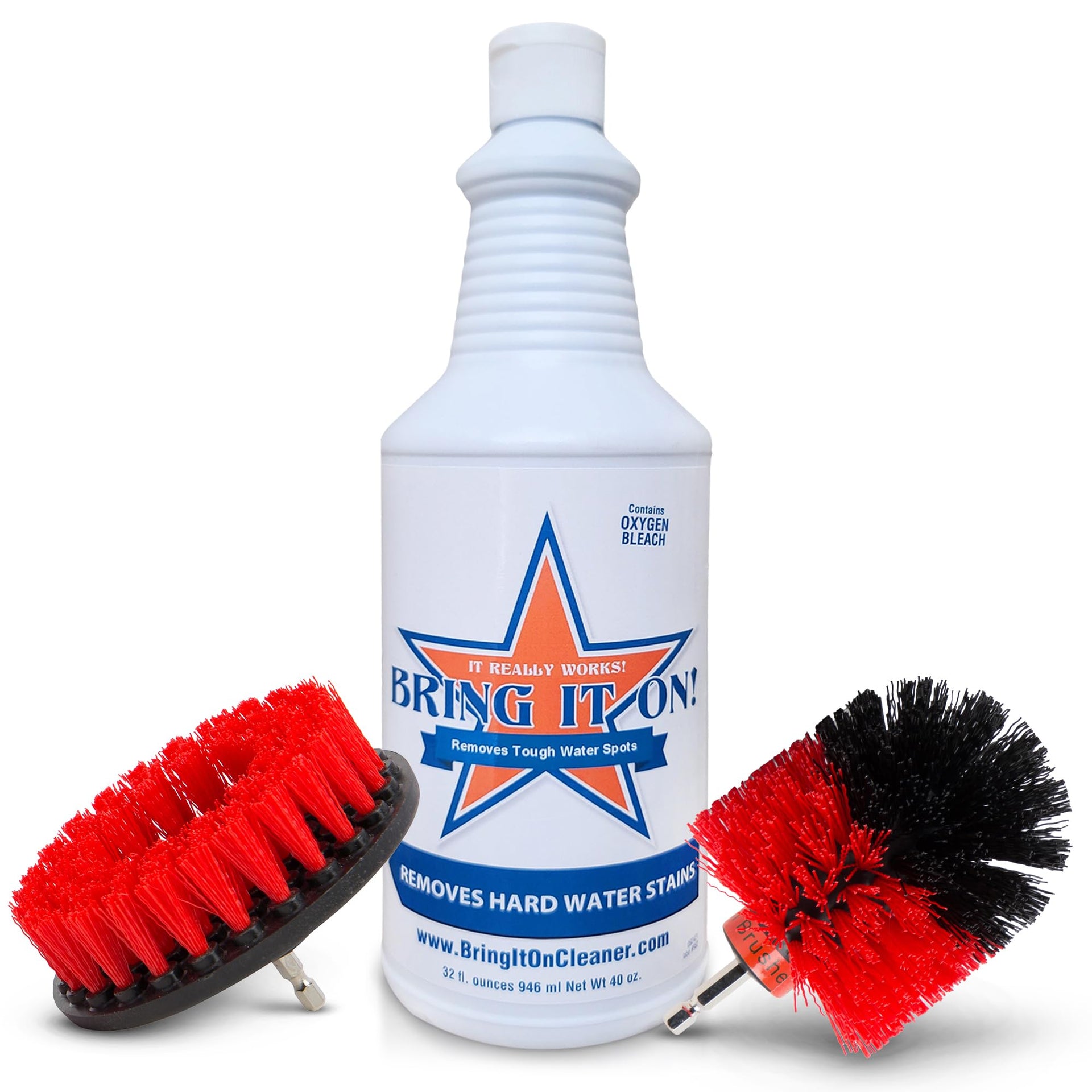 Hard Water Spot Remover Plus 2 Drill Brush Attachments
