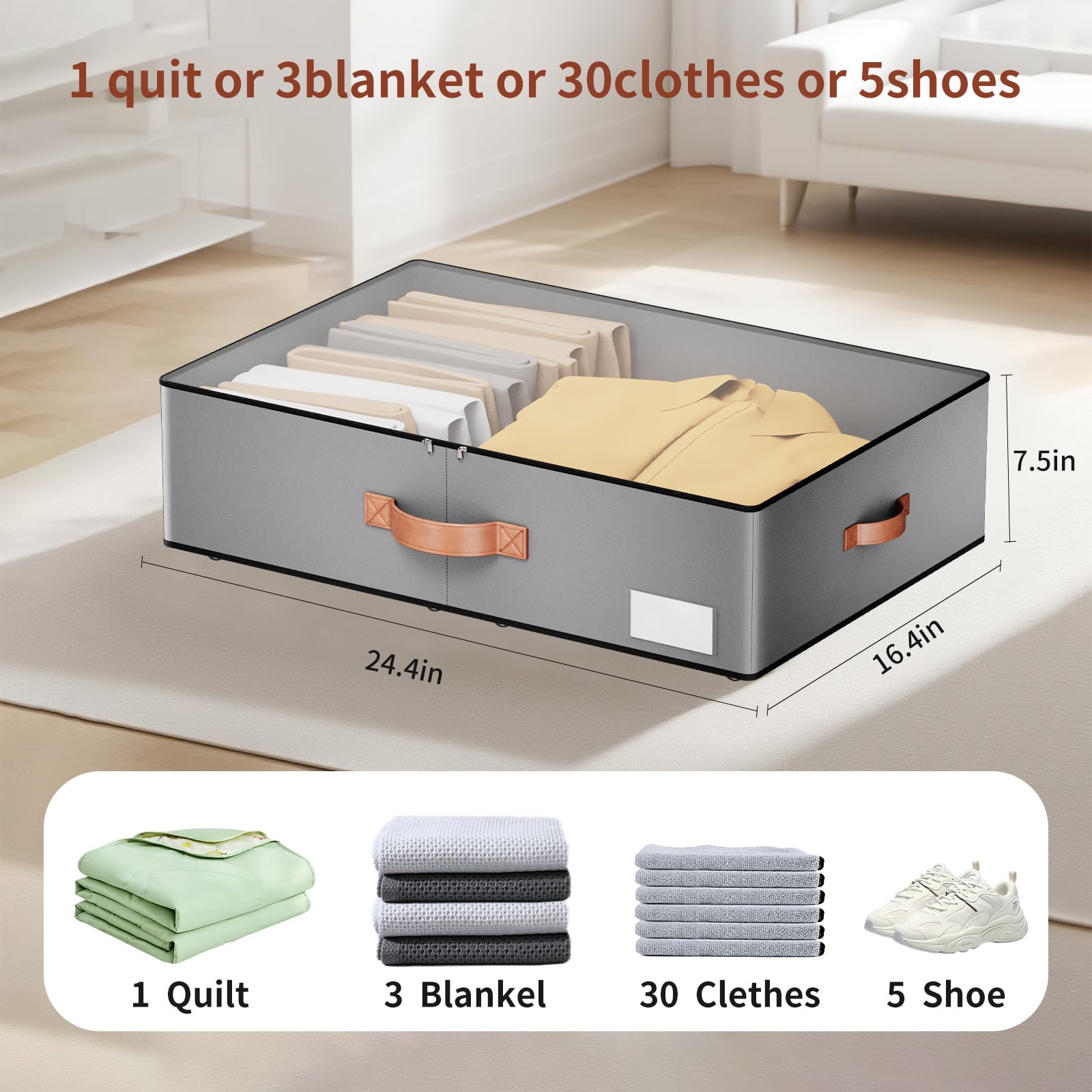 Under bed Storage With Wheels (2 Count)