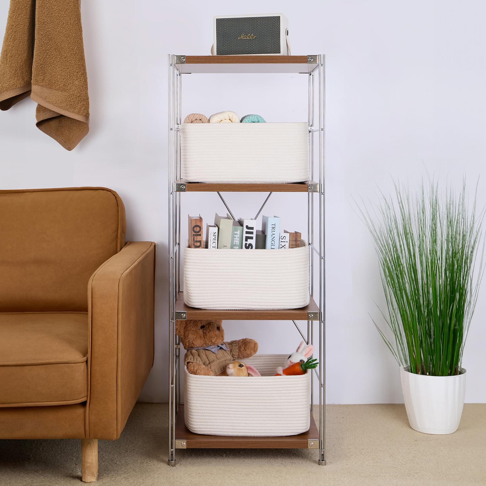 Large Storage Baskets for Shelves (2 Count)