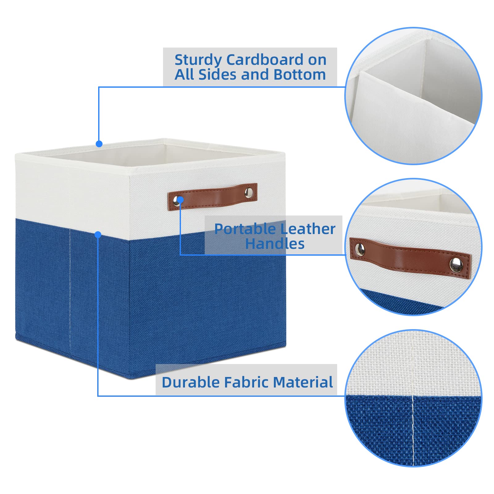 11 Storage Cube Bins for Shelves (4 Count)