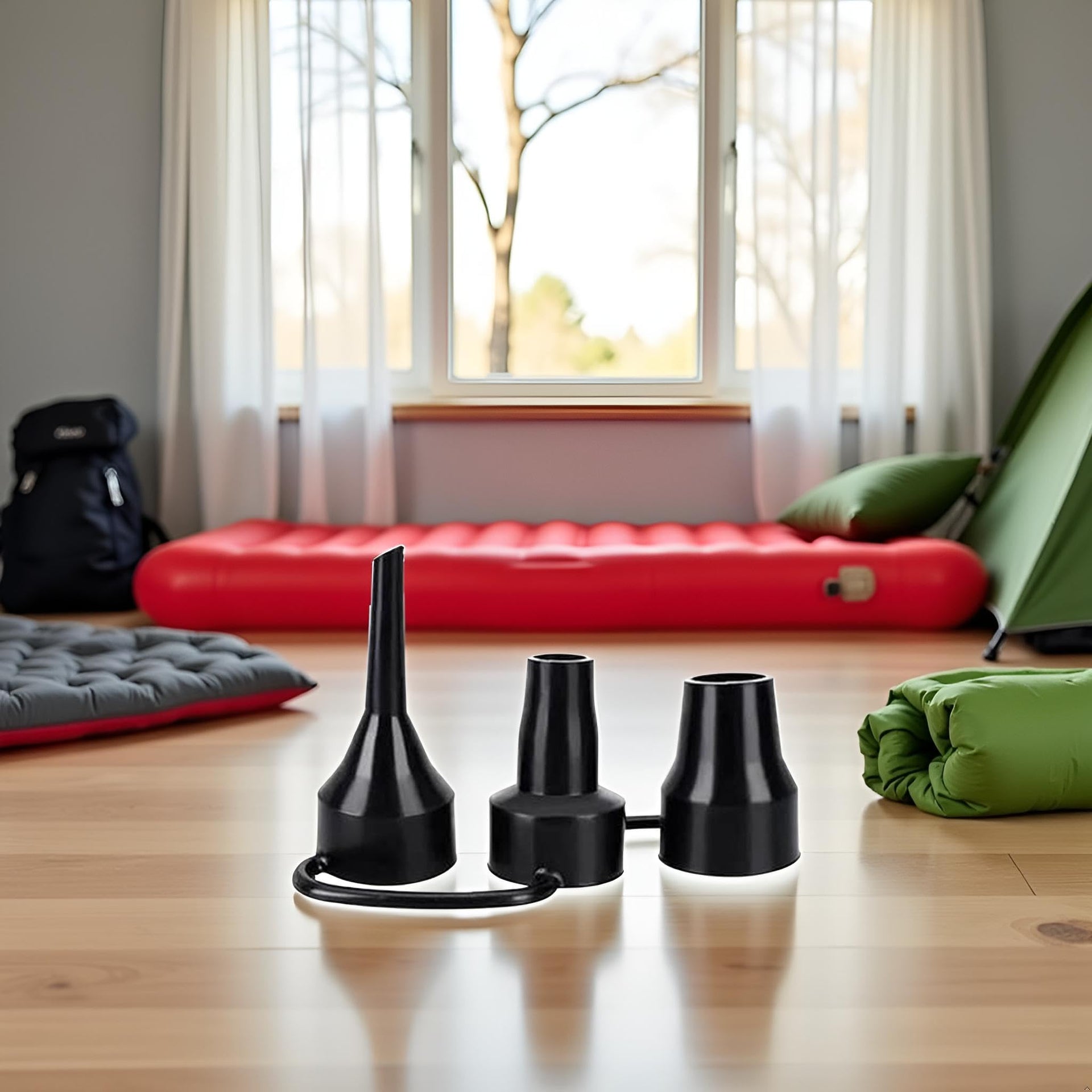 3 Sizes Black Air Pump Replacement Nozzles
