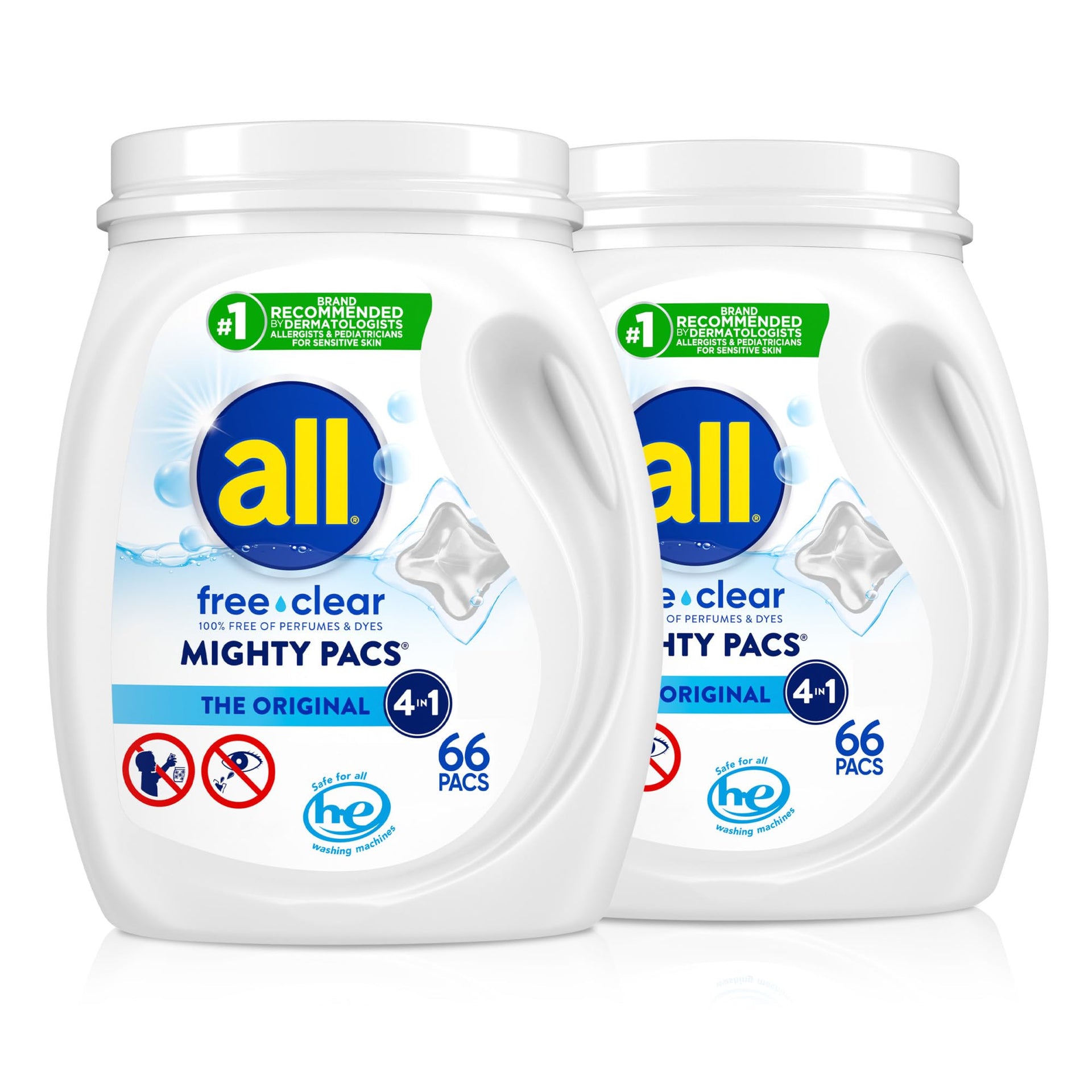 free clear Laundry Detergent Pacs for Sensitive Skin (132 Count) - ModHome Supplies