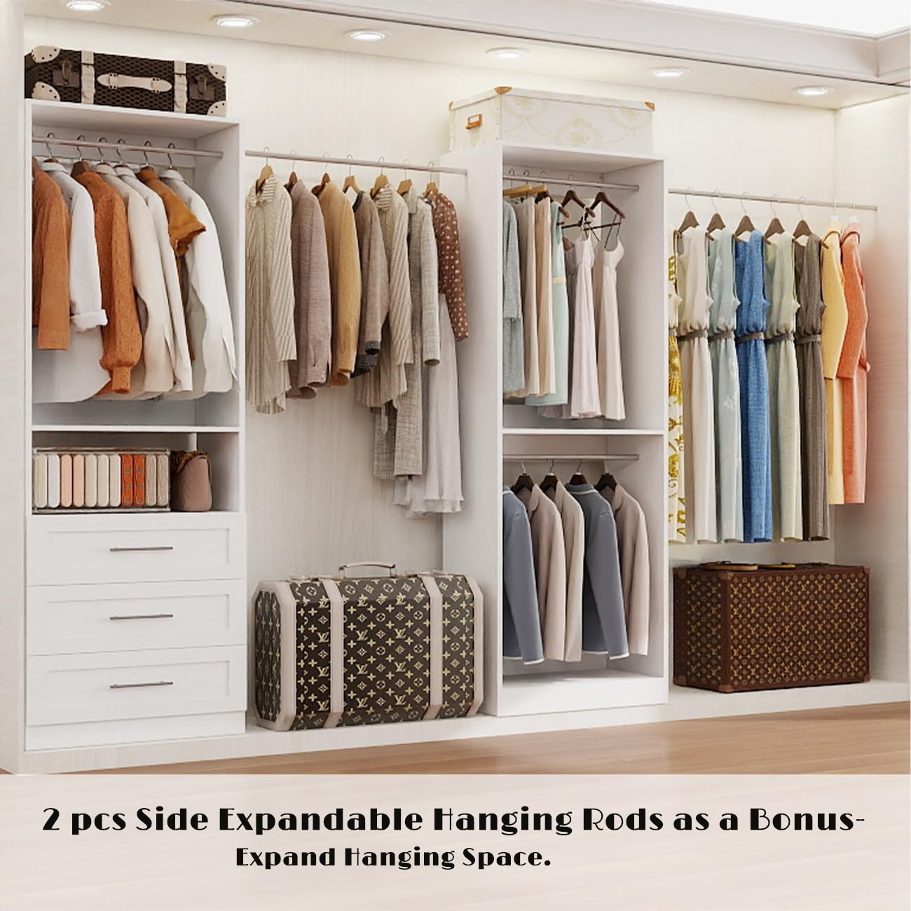 Closet System with 3 Drawers