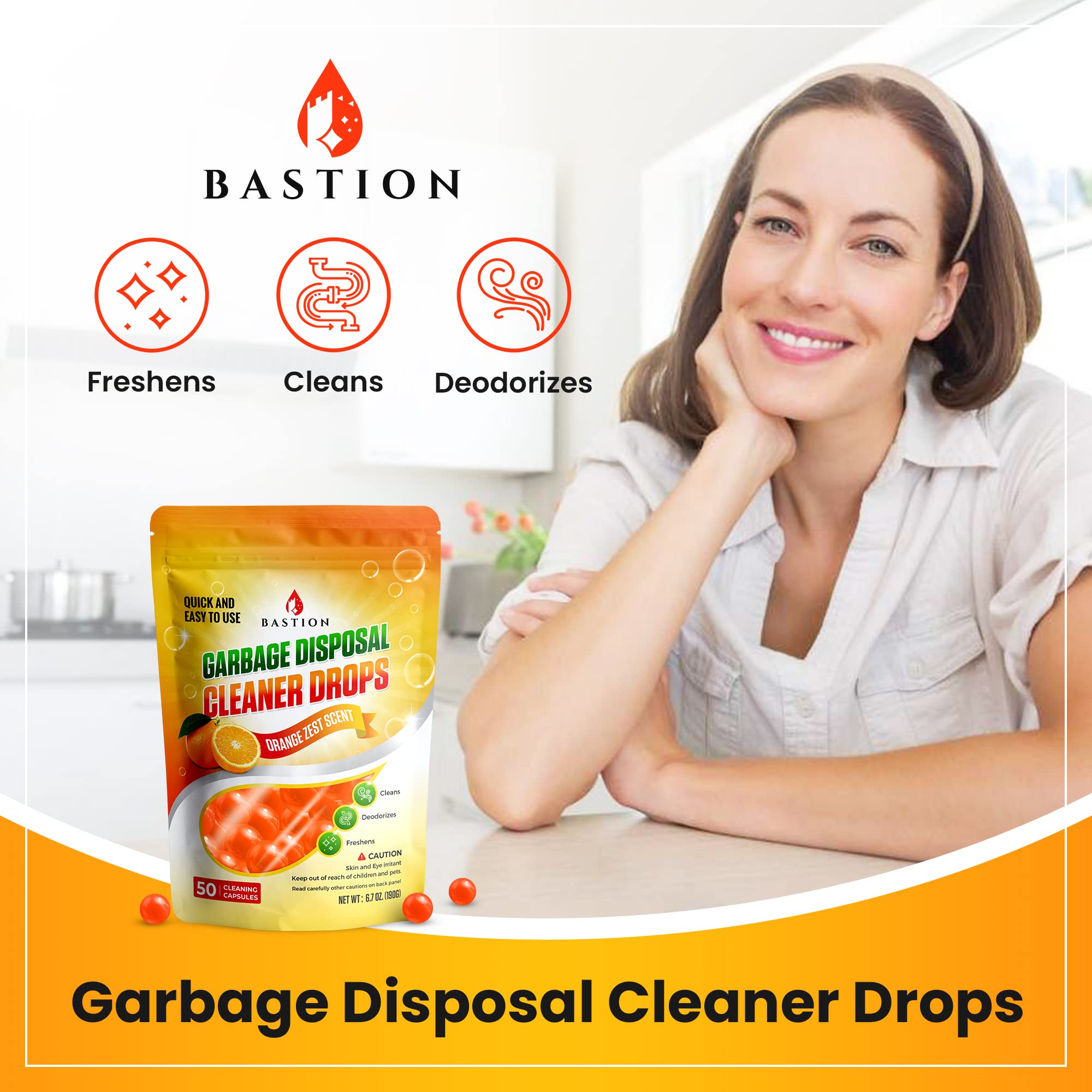 Garbage Disposal Cleaner and Deodorizer Drops (50 Count)