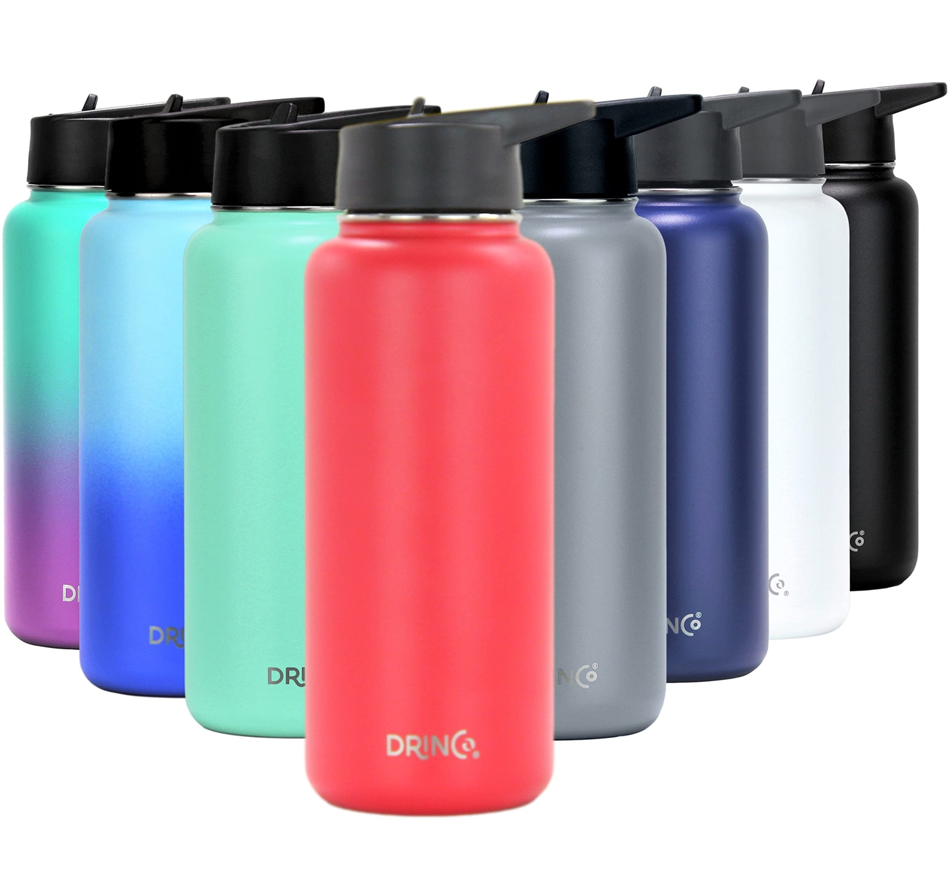 Stainless Steel Water Bottle Spout Lid Vacuum Insulated Double Wall Water Bottle Wide Mouth