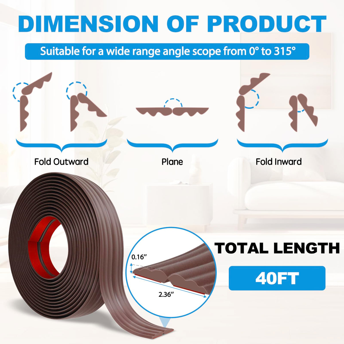 Corner Molding Trim Peel and Stick Wall Corner Protector