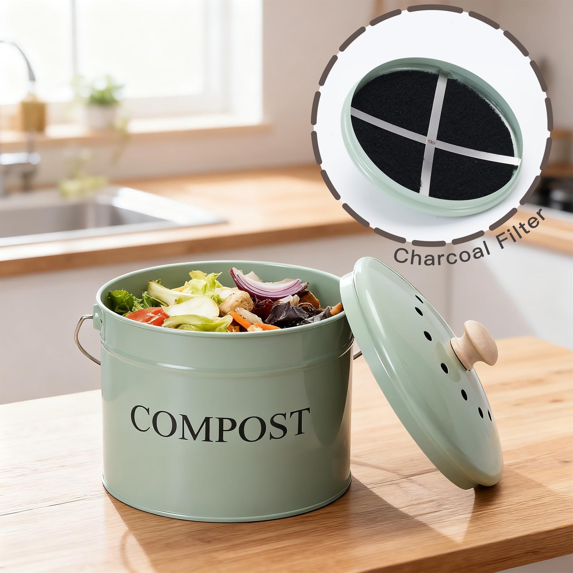Compost Bin for Kitchen Counter