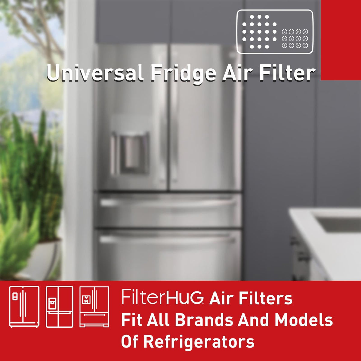 2Pack Premium Fridge Deodorizer & Odor Eliminator with Special Activated Carbon Fiber