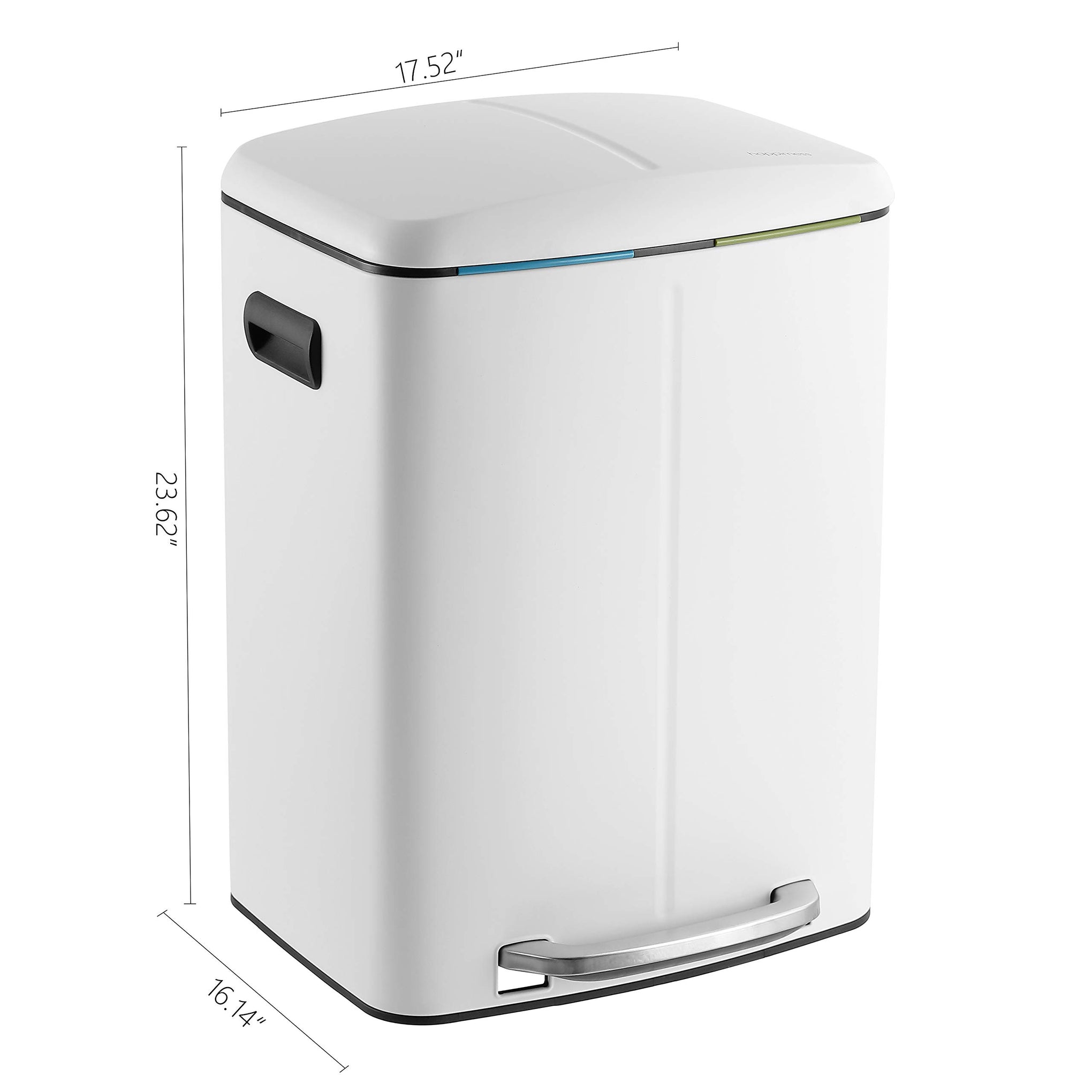 Marco 10.6 Gal Double Bucket Step Trash Can