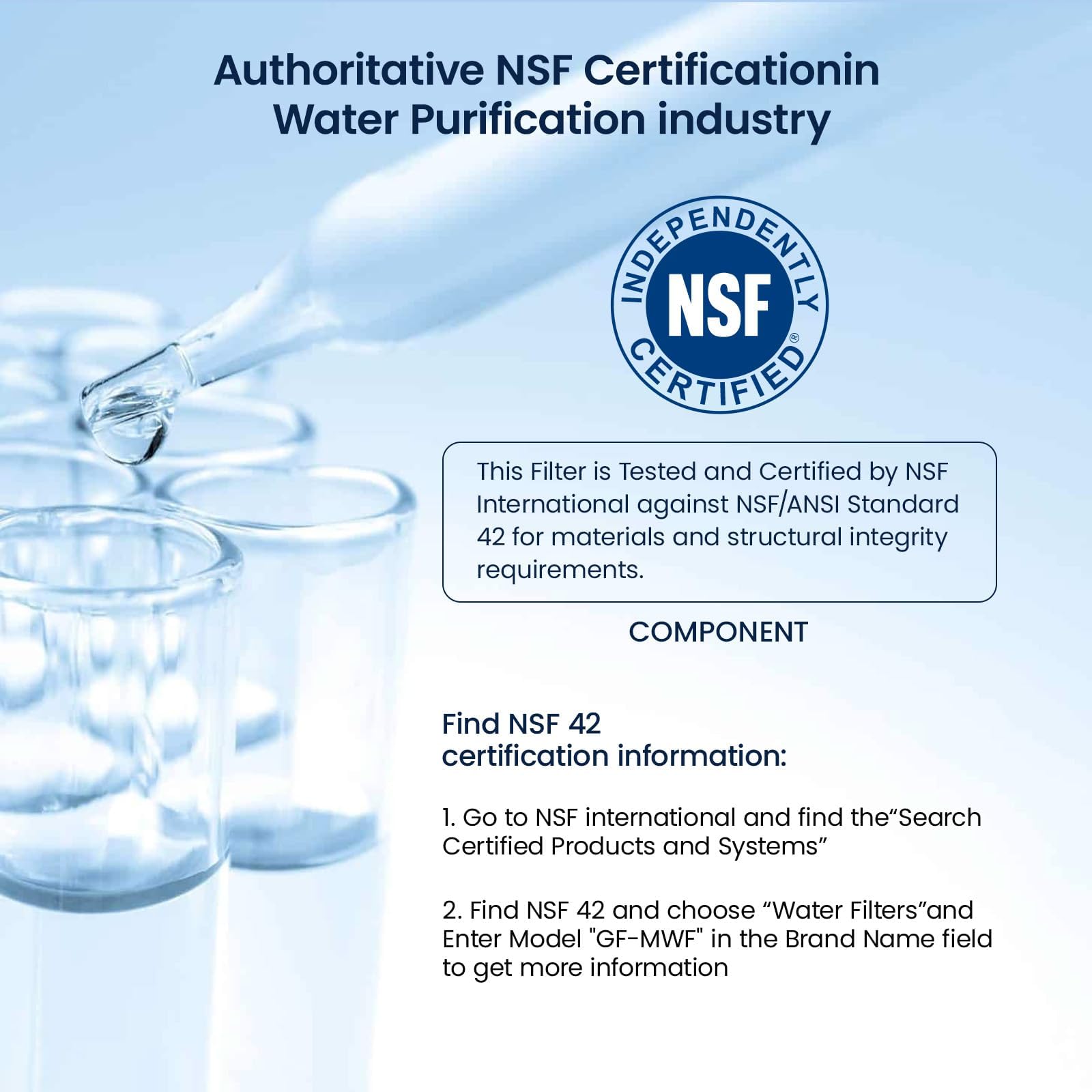 MWF Refrigerator Water Filter Compatible with GE
