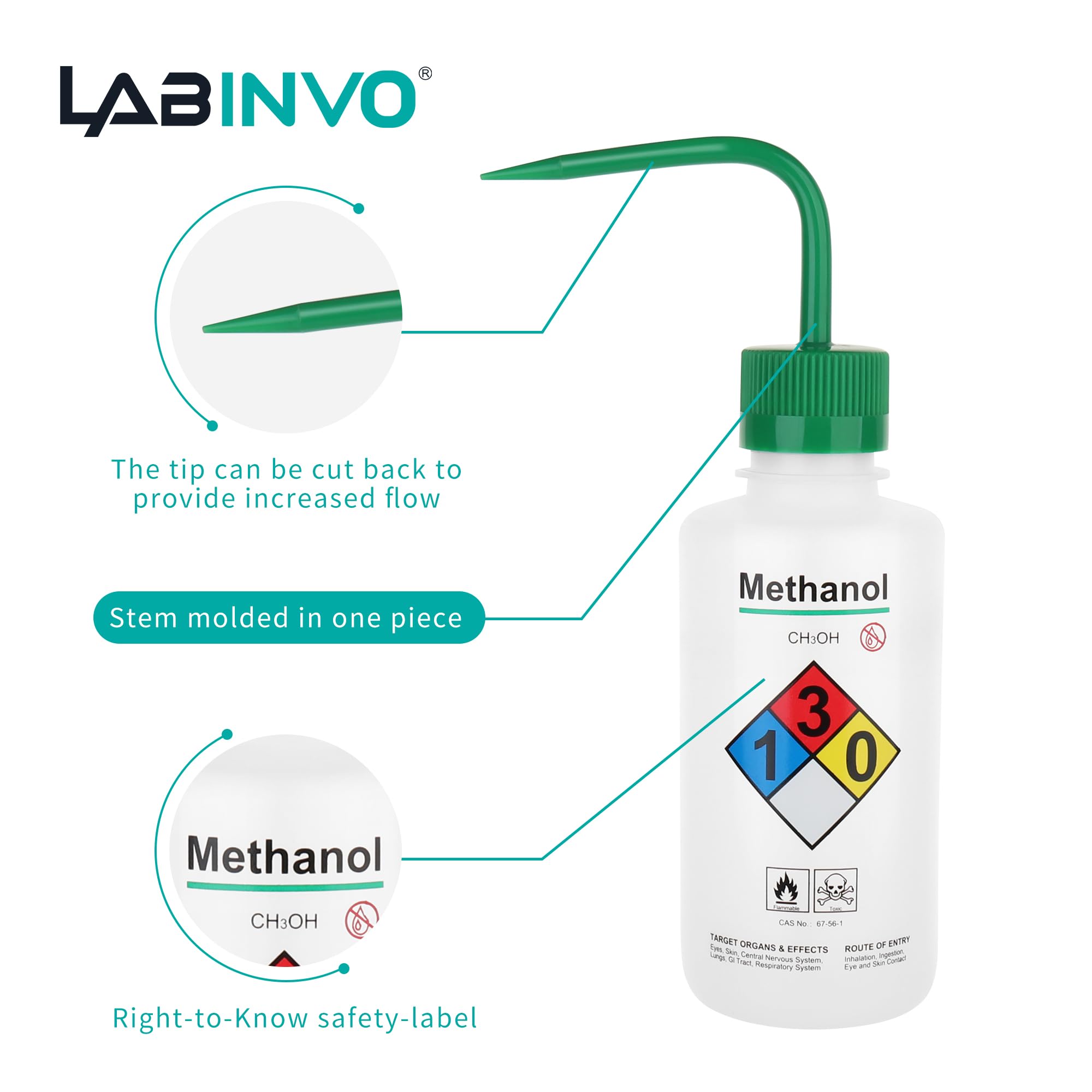 Safety Wash Bottles (6 Count)