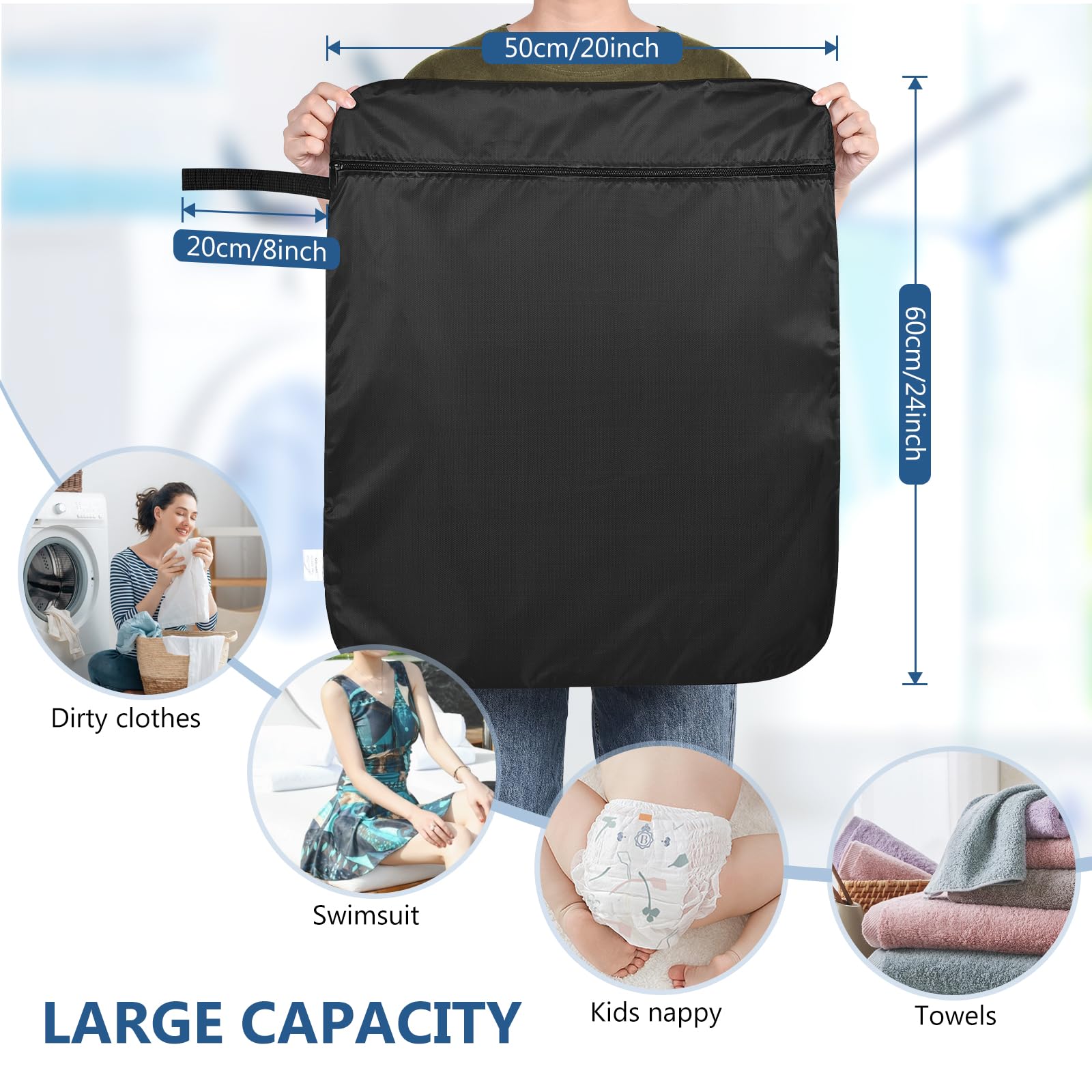 20x24 inch Waterproof Wet Bag for Swimsuit 2 Pack (2 Count)