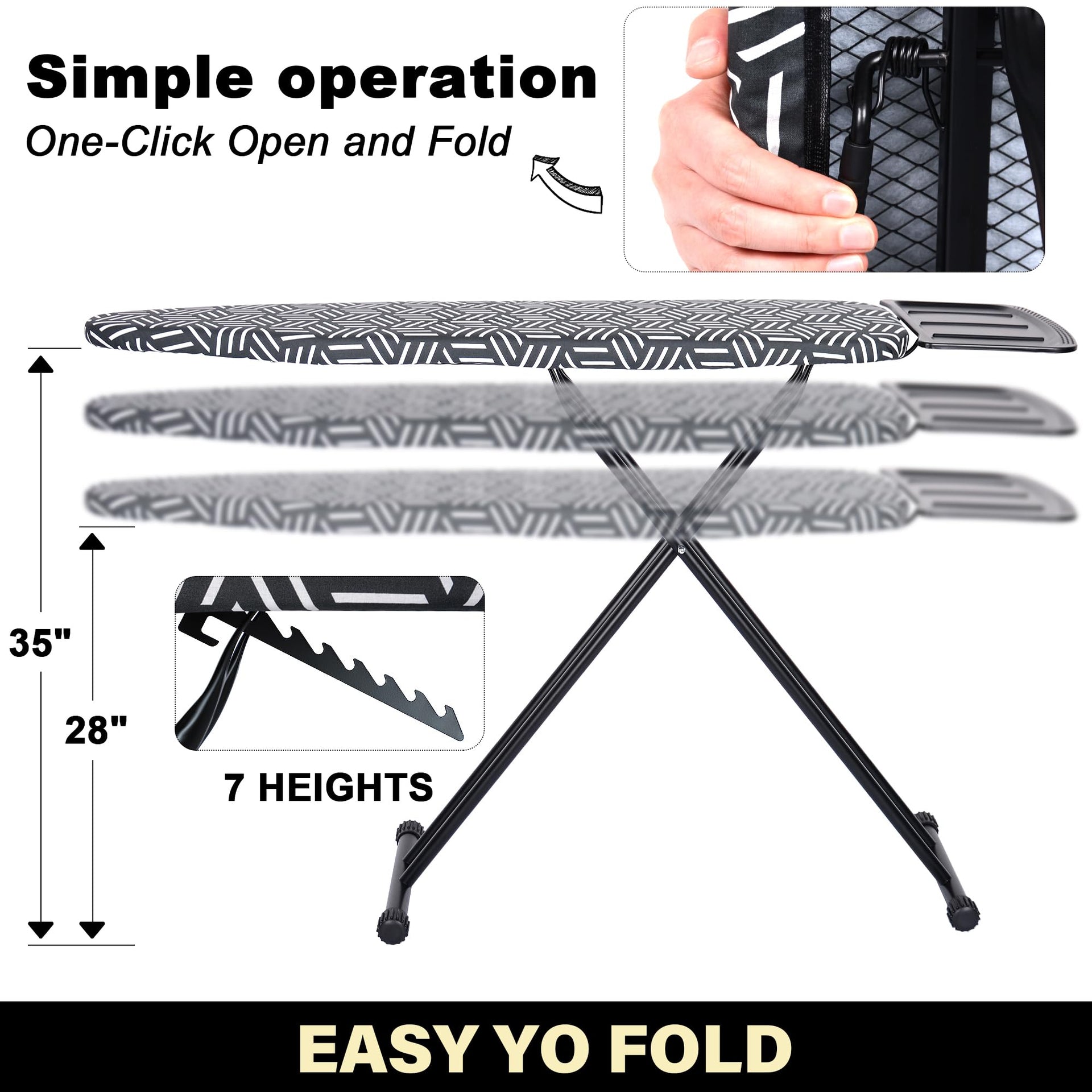 Ironing Board with Iron Rest