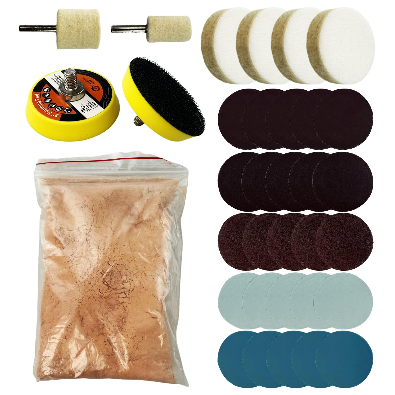34Pcs Glass Polishing Kit (34 Count)