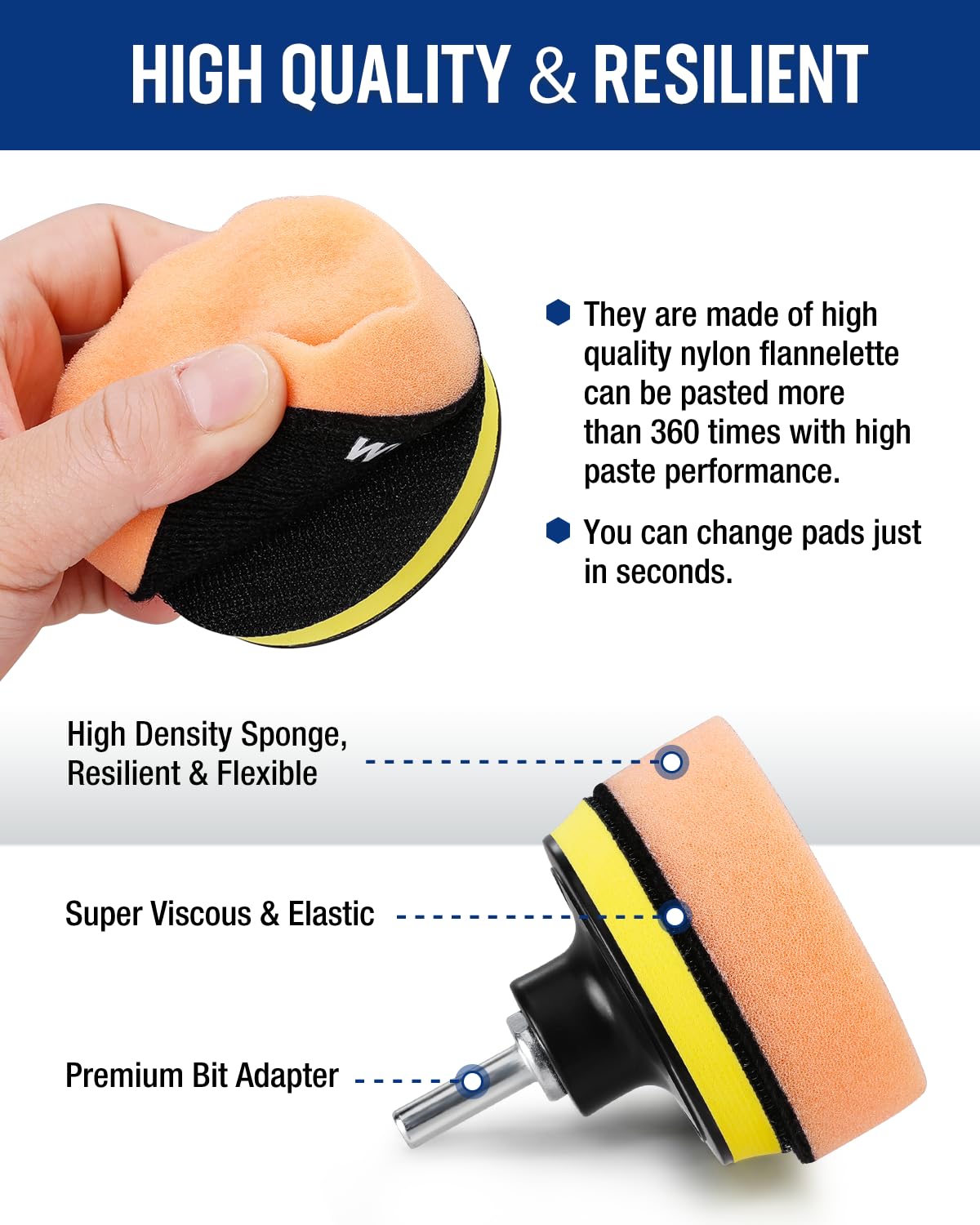 3 Inch Drill Buffing Pad Kit (11 Count)