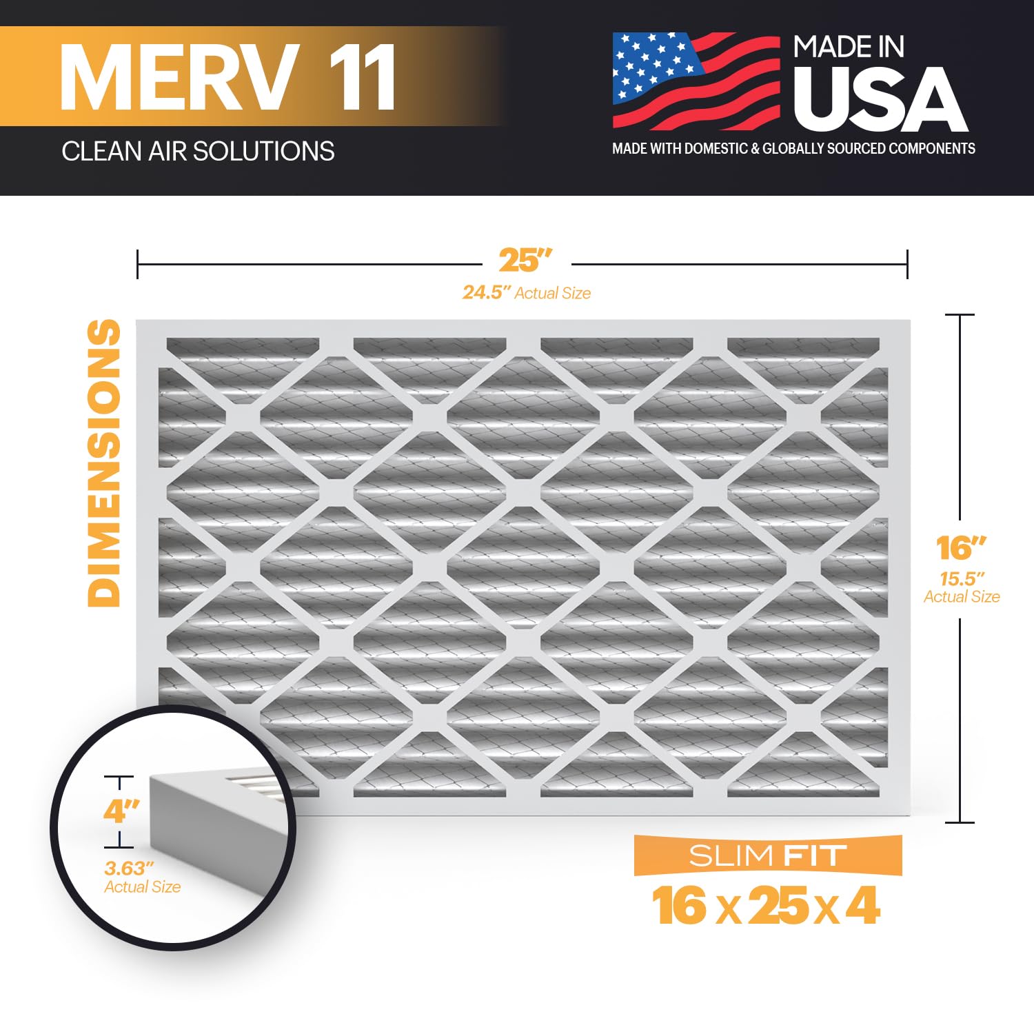 TruFilter 16x25x4 (2 Count)