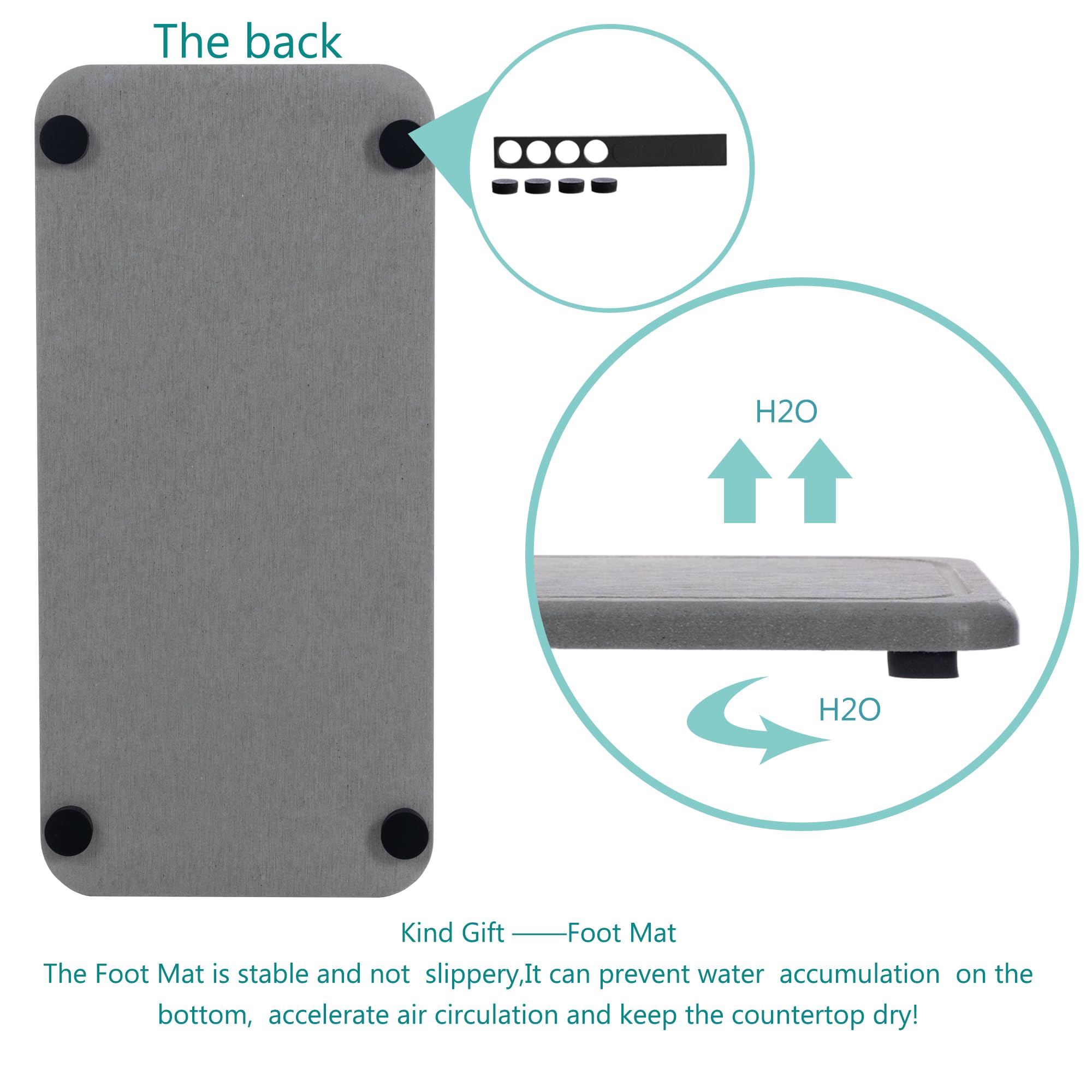 2 Pcs Sink Stone Soap Trays (2 Count)