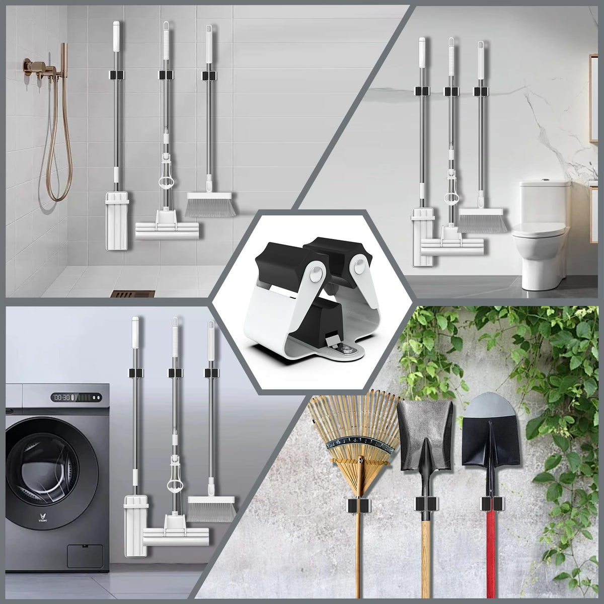 Broom Holder Wall Mount 30 Pack (30 Count)