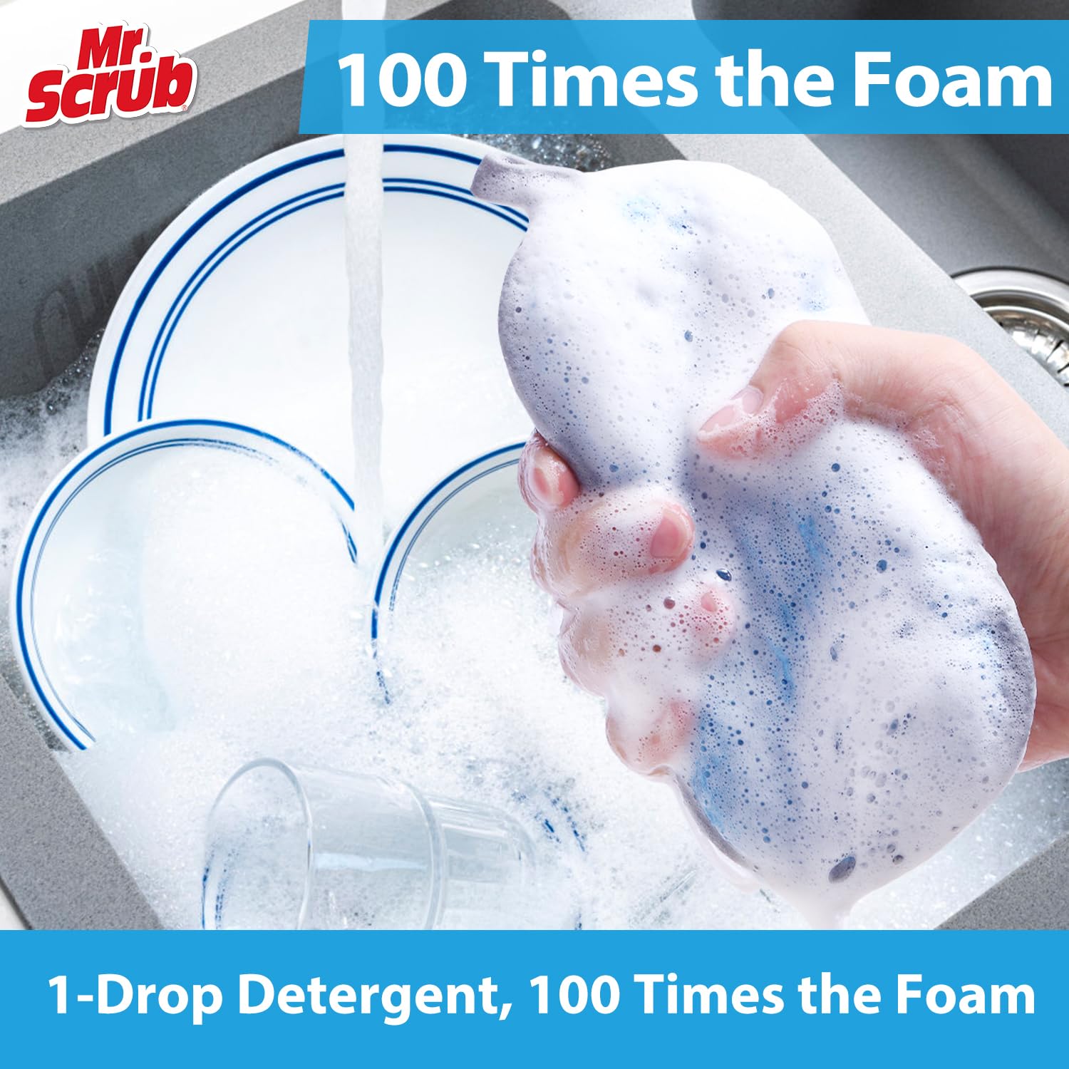 Sponges Kitchen Dish Sponge for Washing Dishes Cleaning Kitchen (6 Count)