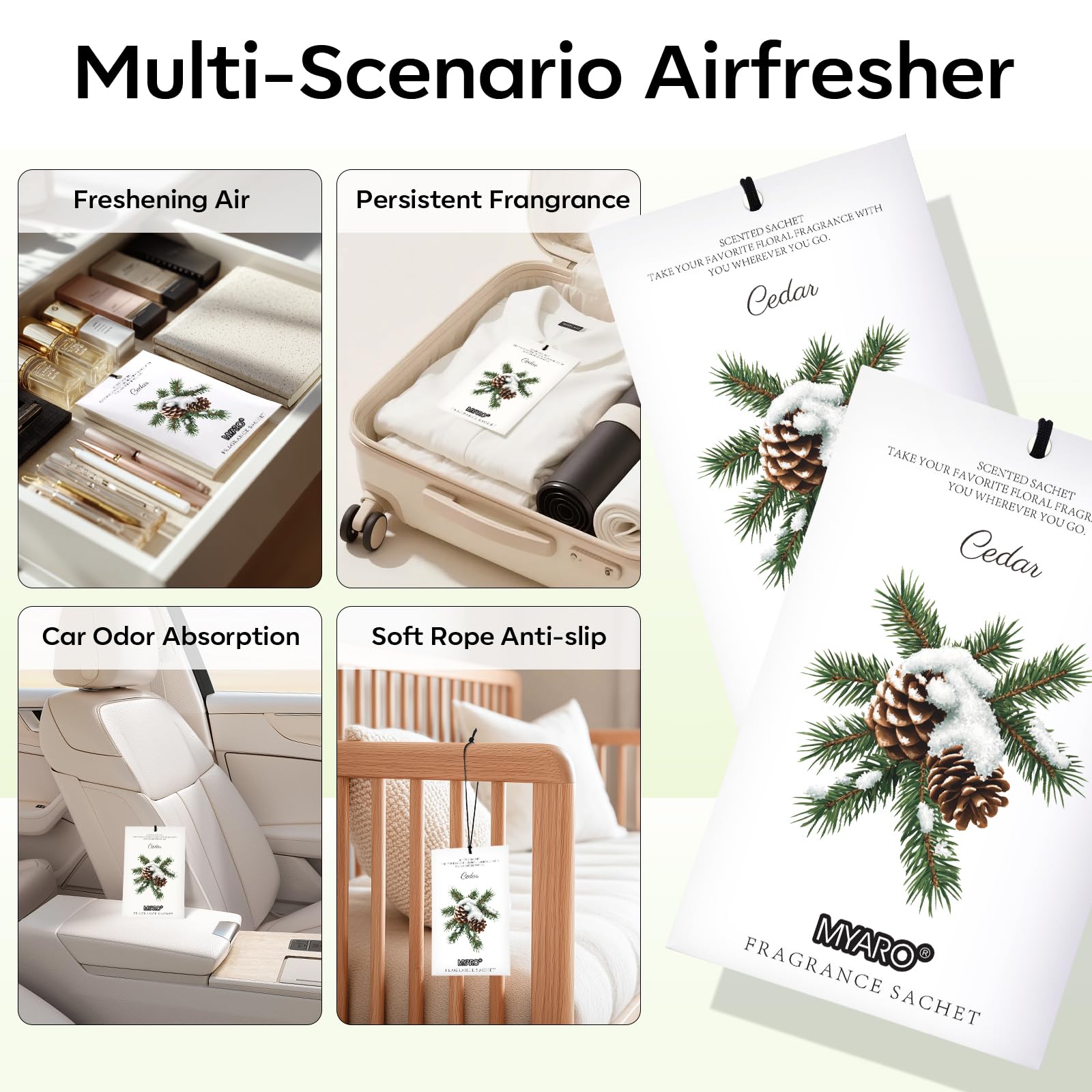 12 Pack Cedarwood Scented Sachets (12 Count)