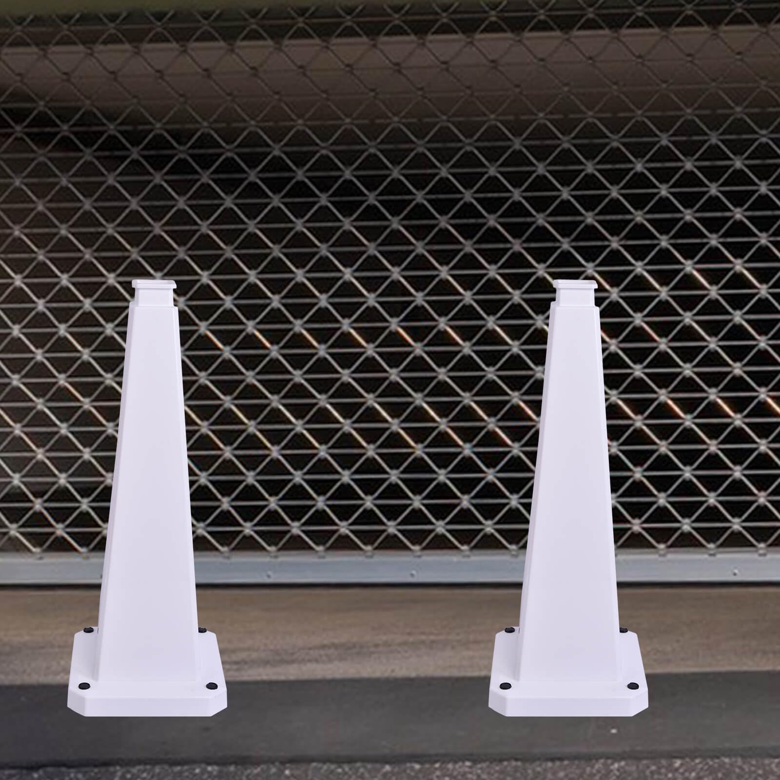 3 Pack 36 Inch Solid White Traffic Cone (3 Count)